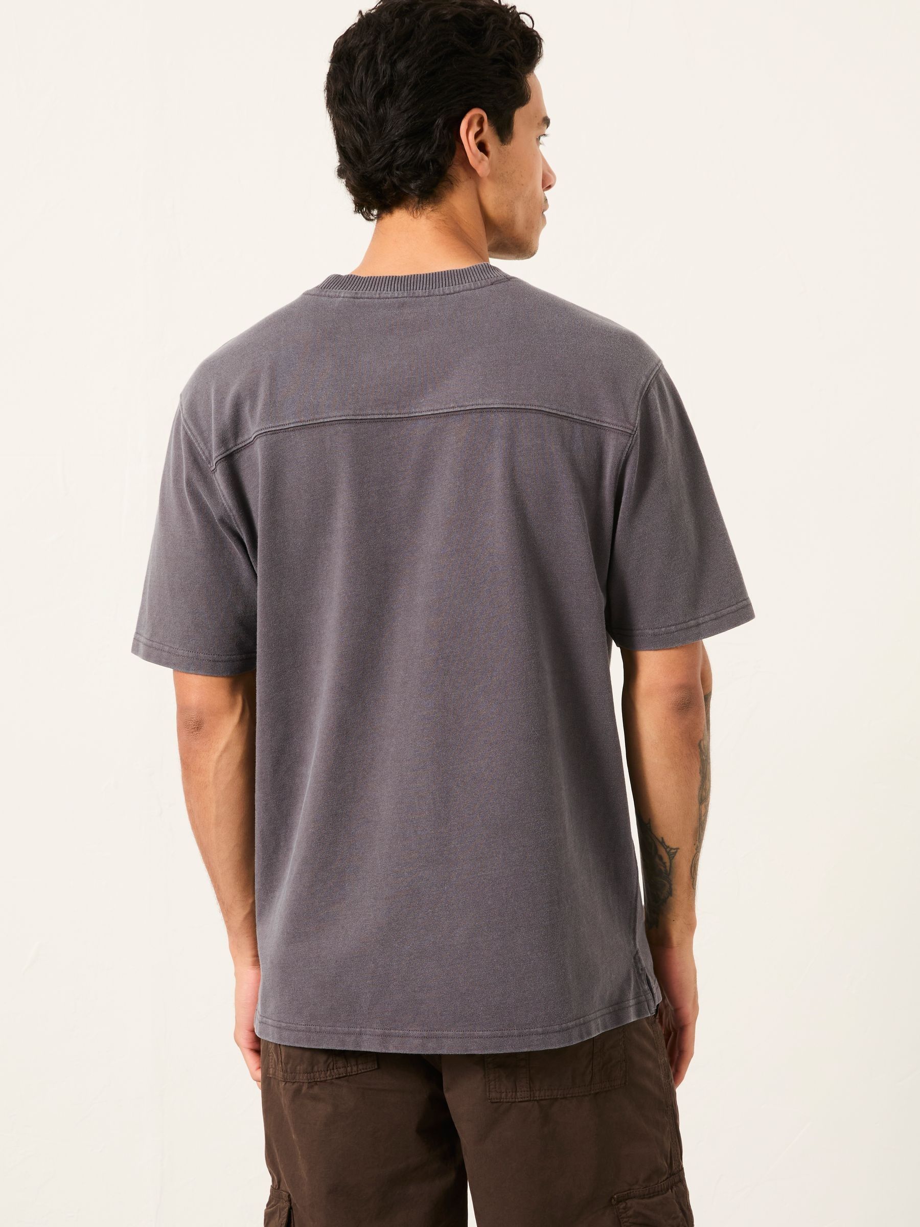 Arne Charcoal Grey Heavyweight Relaxed Fit Tshirt - Image 2 of 5