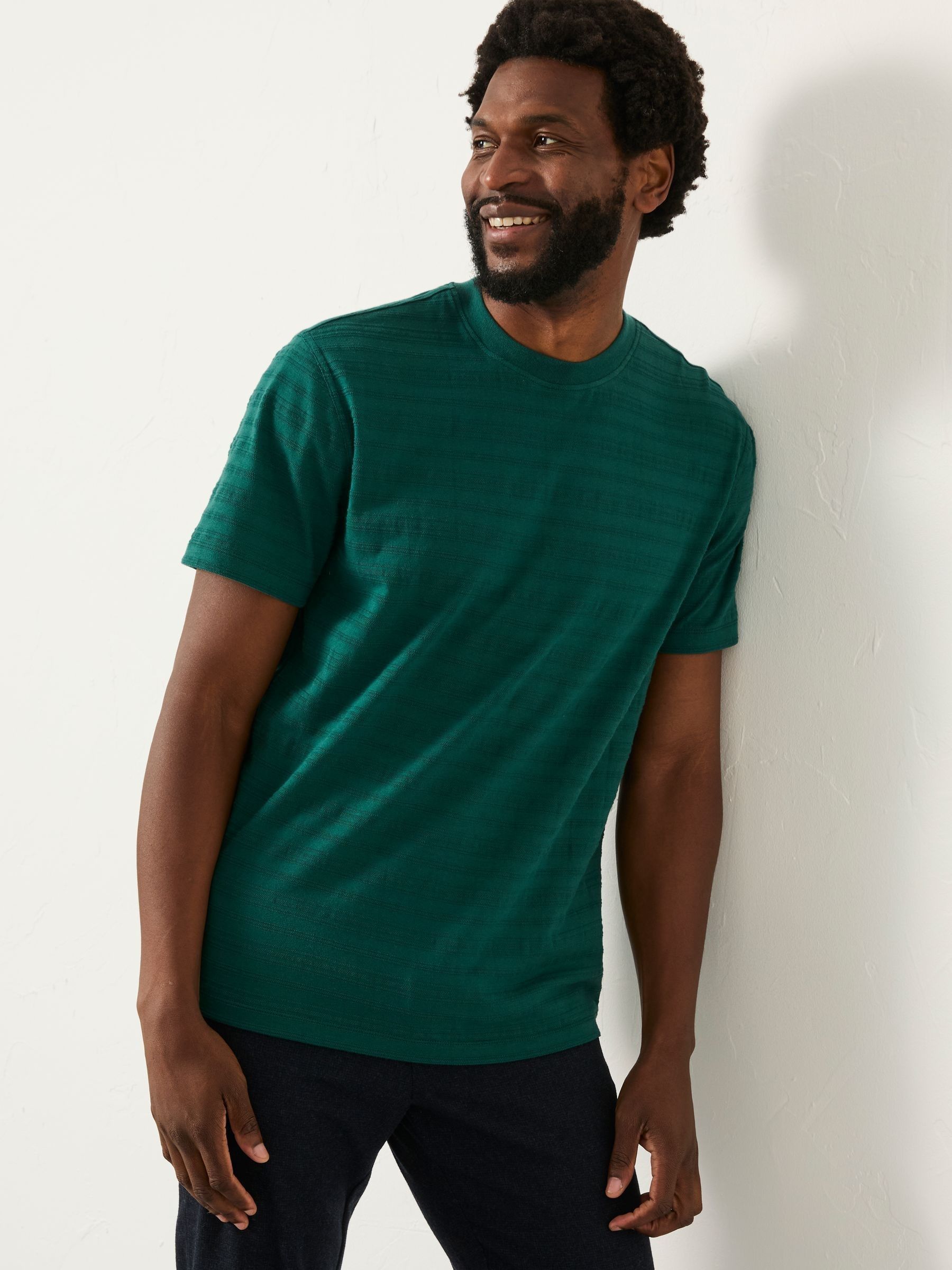 Lulworth Emerald Green Textured T-Shirt - Image 4 of 5