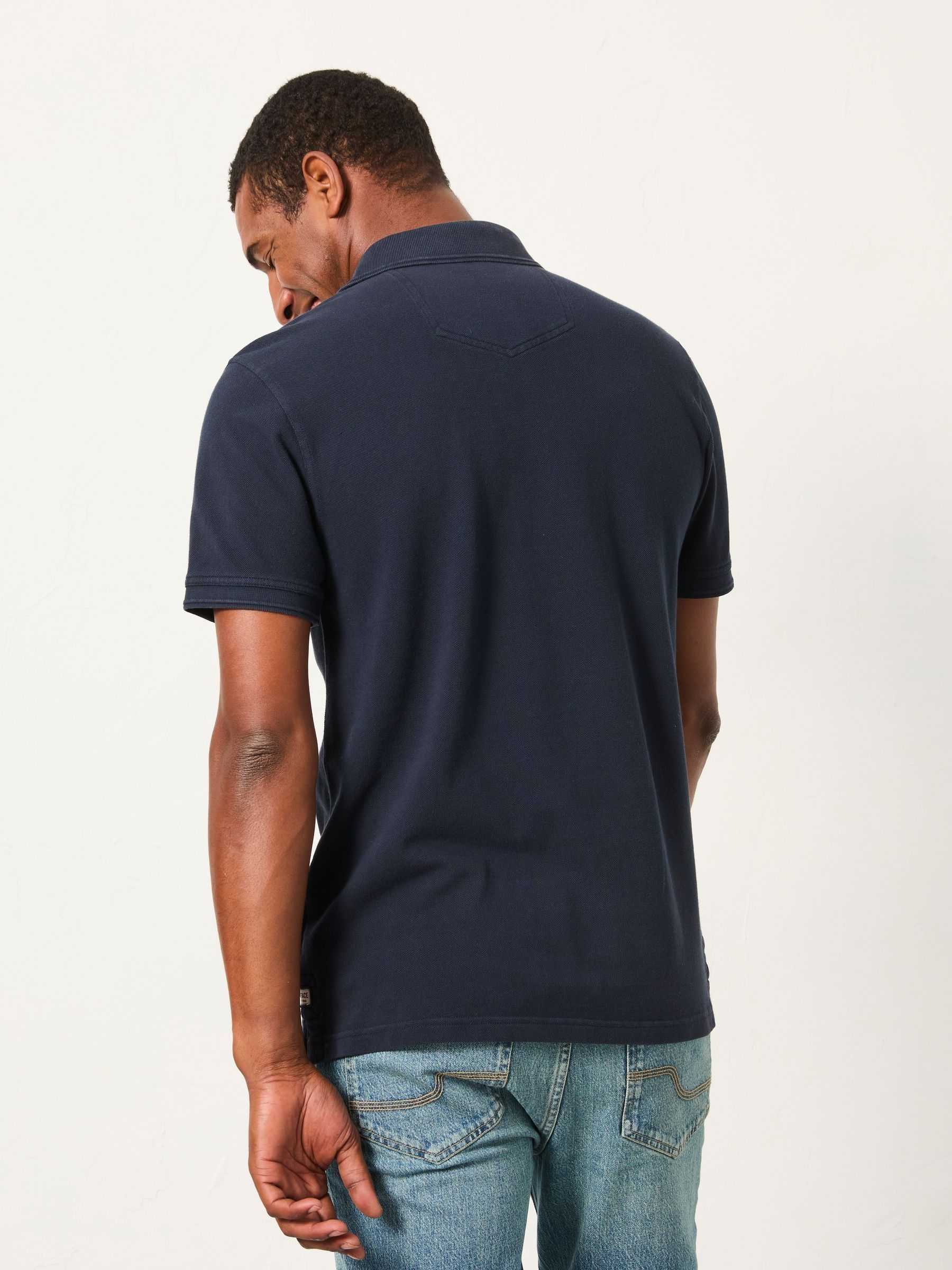 Navy Short Sleeve Pique Polo - Image 2 of 5