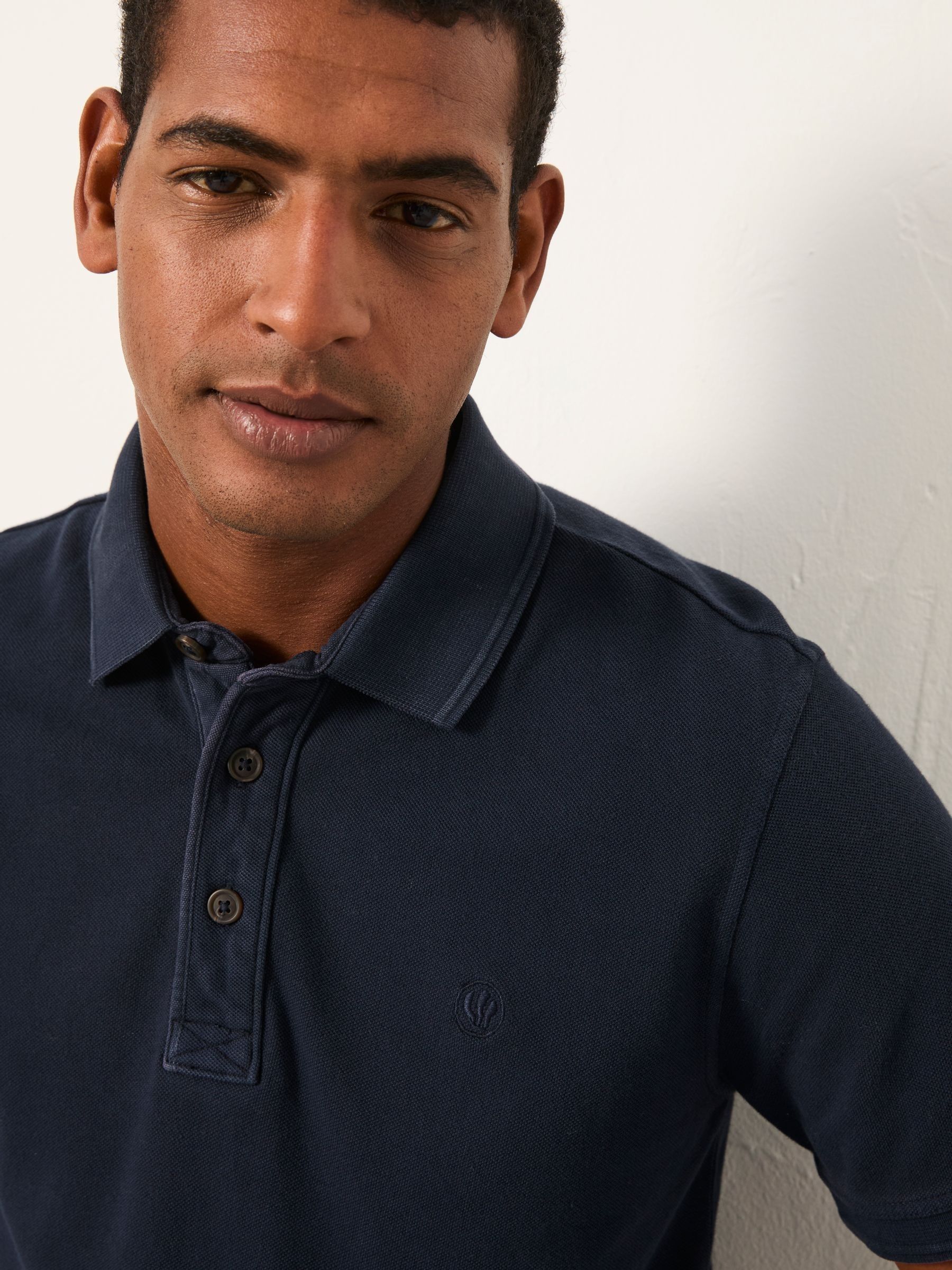 Navy Short Sleeve Pique Polo - Image 3 of 5