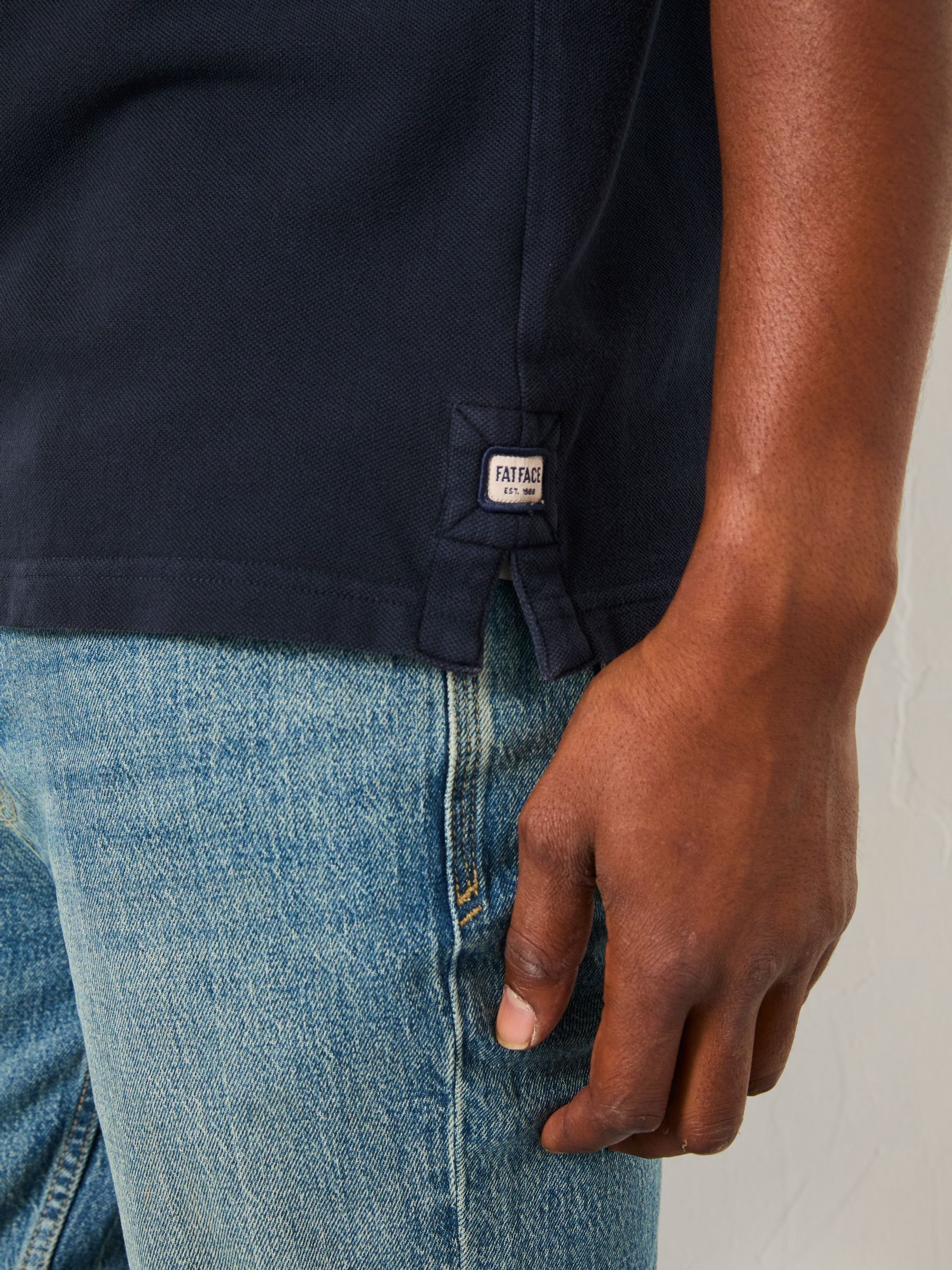 Navy Short Sleeve Pique Polo - Image 4 of 5