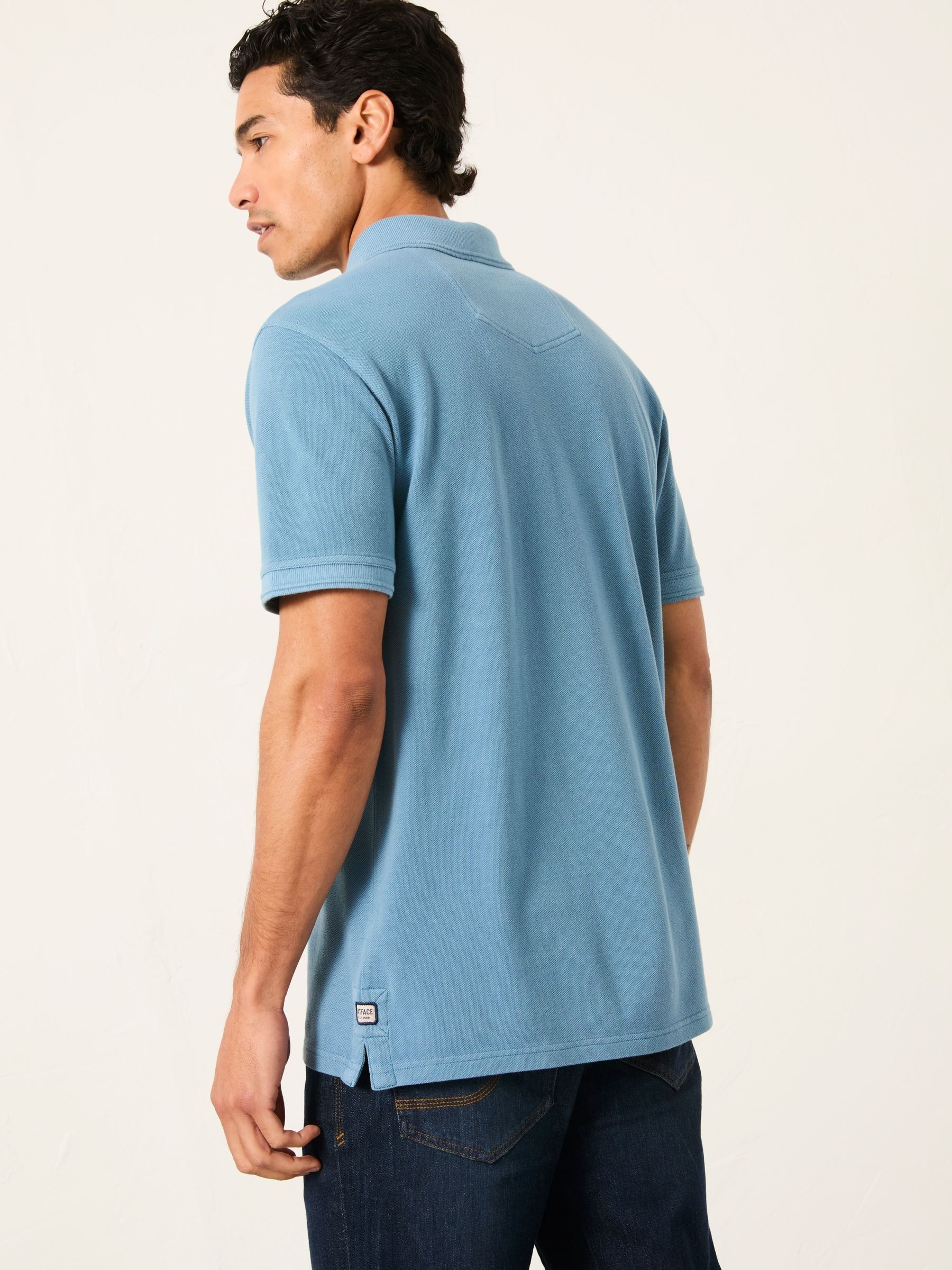 Chambray Blue Short Sleeve Pique Polo - Image 2 of 5