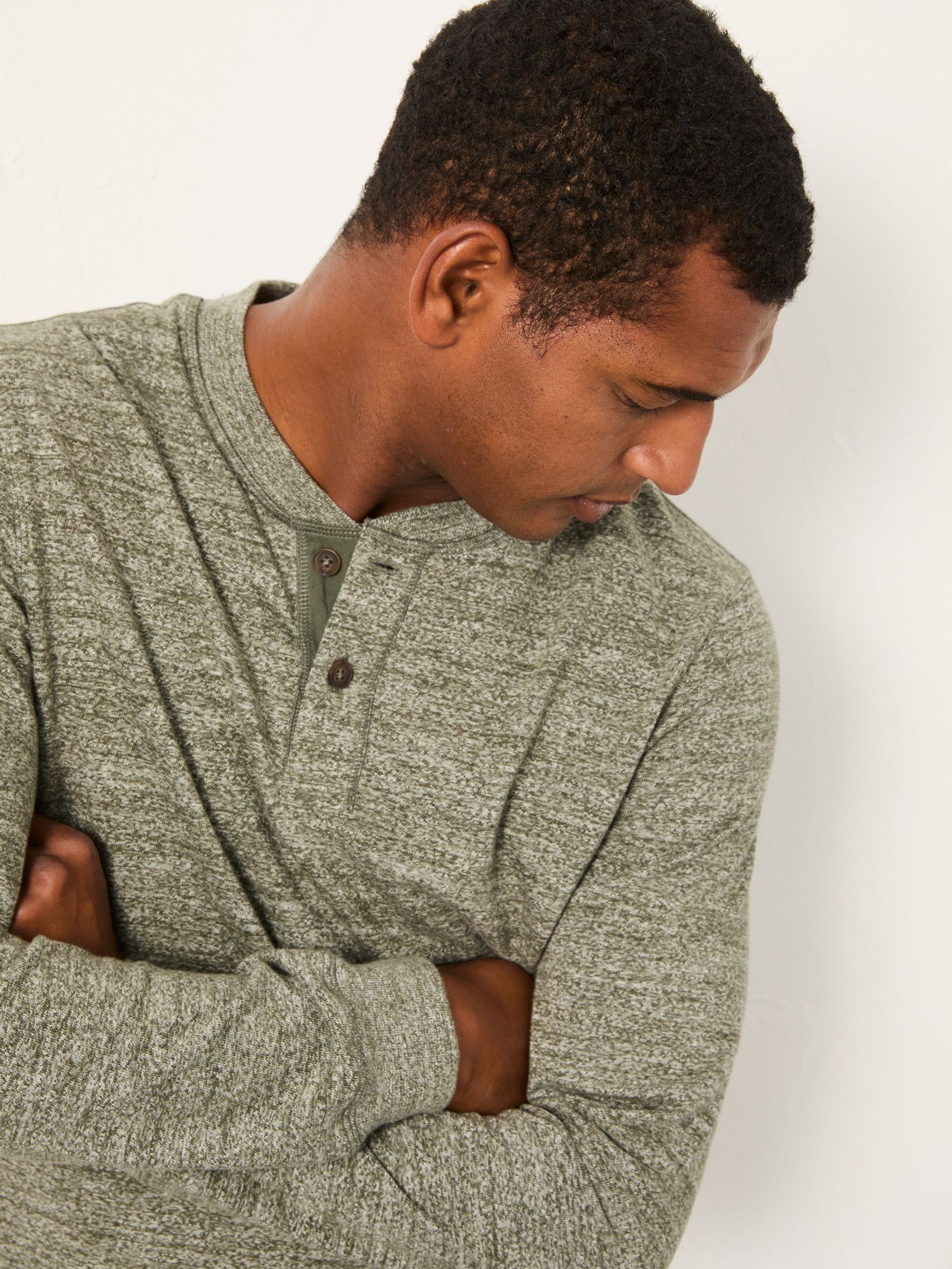Compton Green Haze Twist Long Sleeve Henley - Image 5 of 6