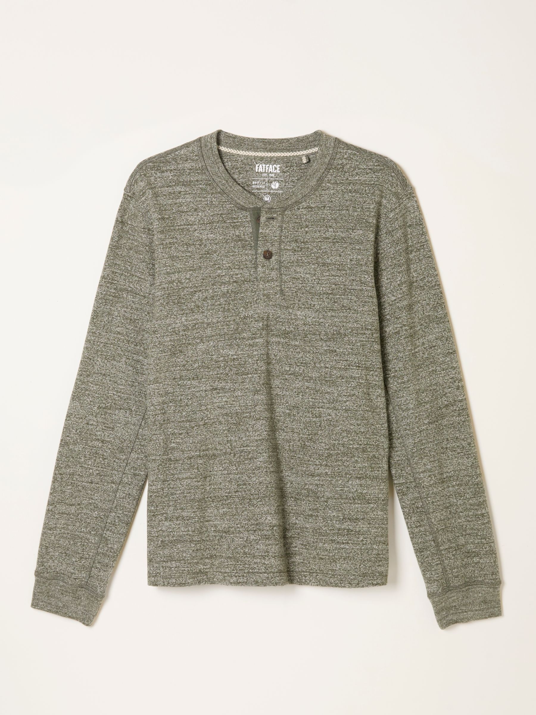 Compton Green Haze Twist Long Sleeve Henley - Image 6 of 6