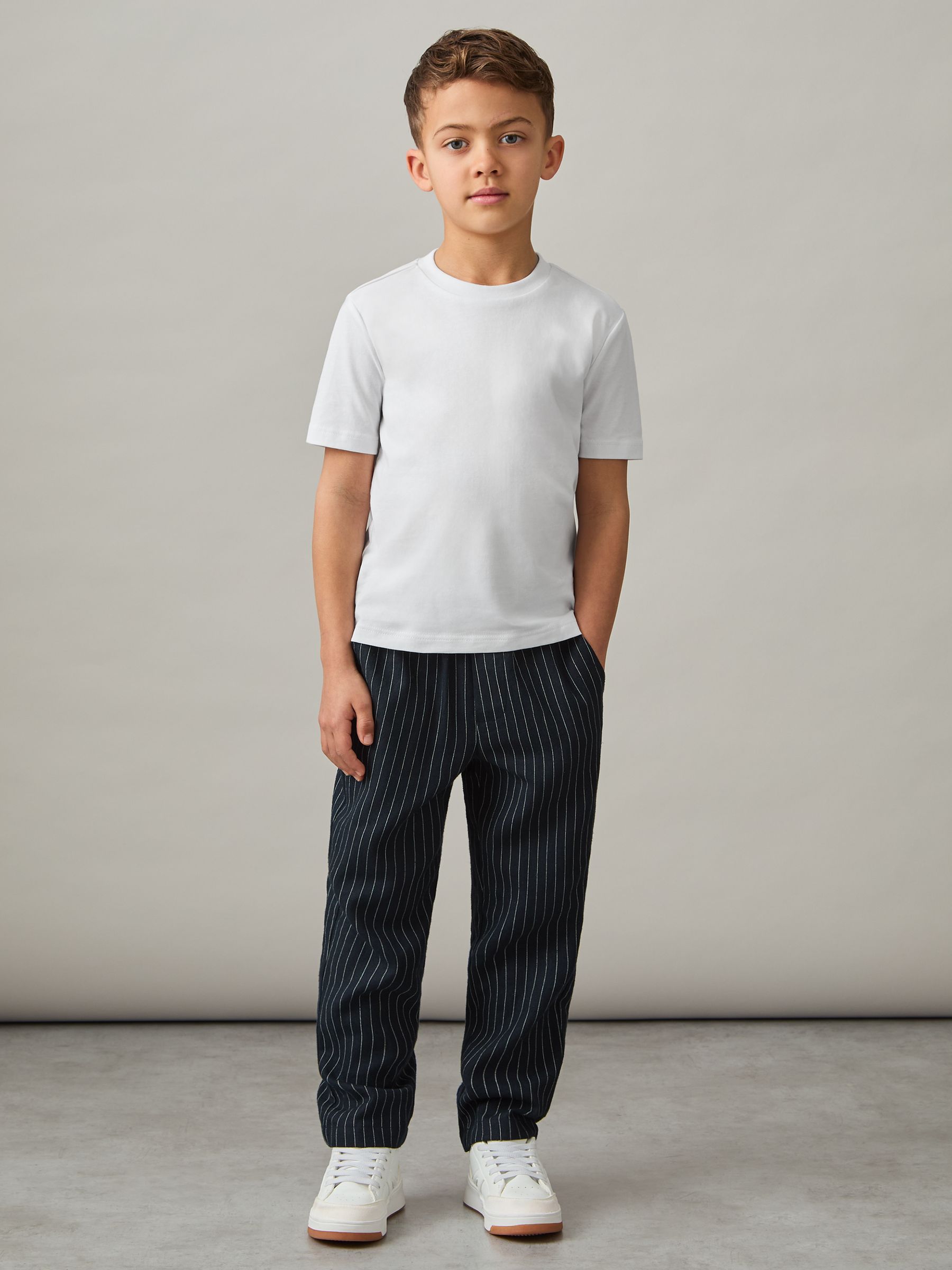 3-9 yrs Cotton Crew-Neck T-Shirts 3 Pack in White - Image 1 of 1 3-9 yrs Cotton Crew-Neck T-Shirts 3 Pack in White - Image 1 of 1