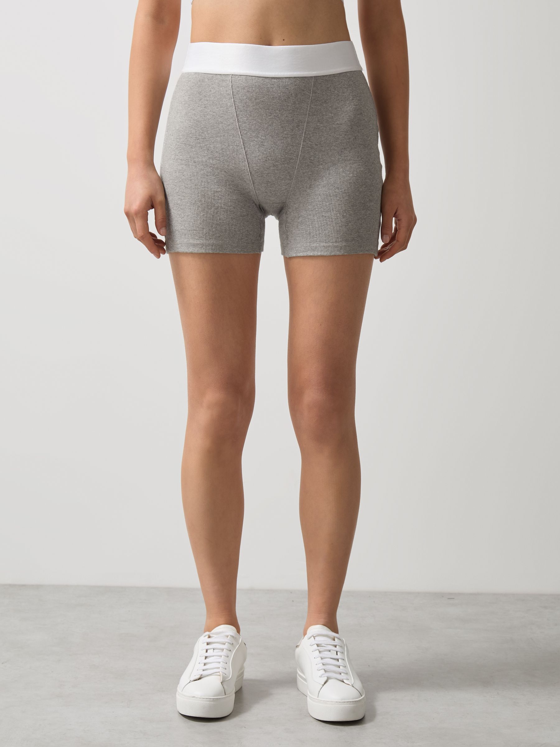 【海外限定】REISSショートパンツ☆Sophia McLaren F1 Team Ribb Reiss McLaren F1 Team Ribbed Boxer Shorts in Grey Melange