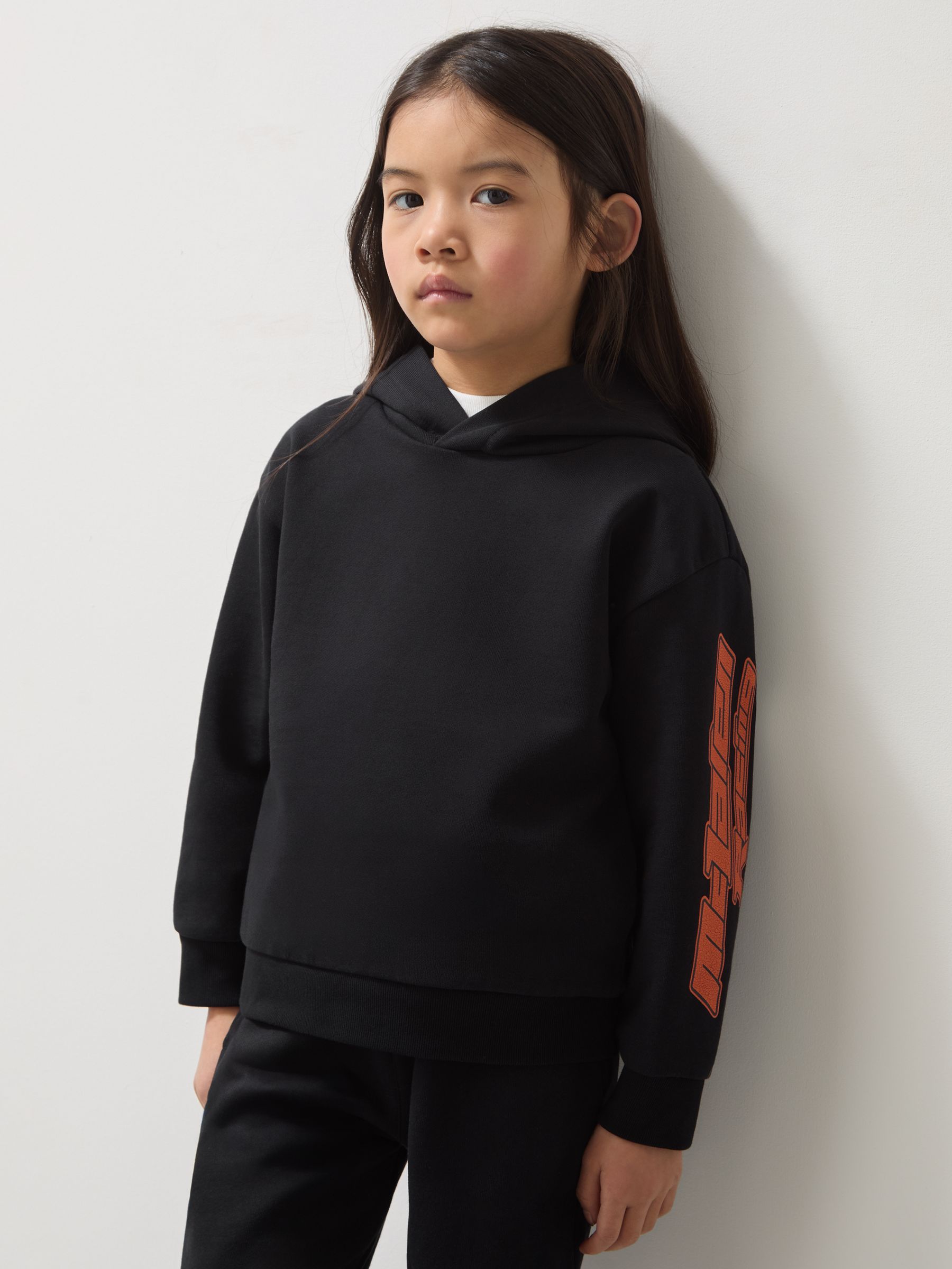 3-9 yrs McLaren F1 Team Cotton Logo Hoodie Unisex Fit in Black - Image 4 of 7