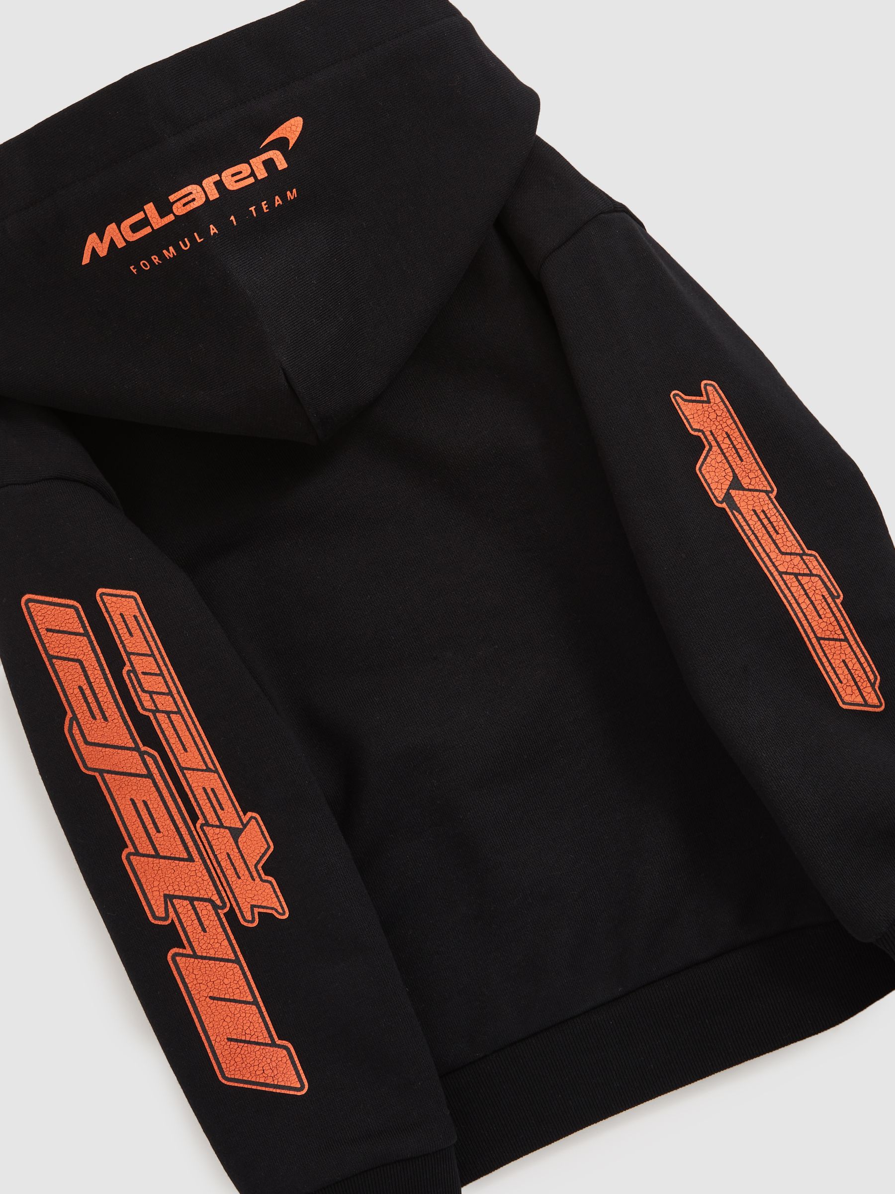 3-9 yrs McLaren F1 Team Cotton Logo Hoodie Unisex Fit in Black - Image 6 of 7