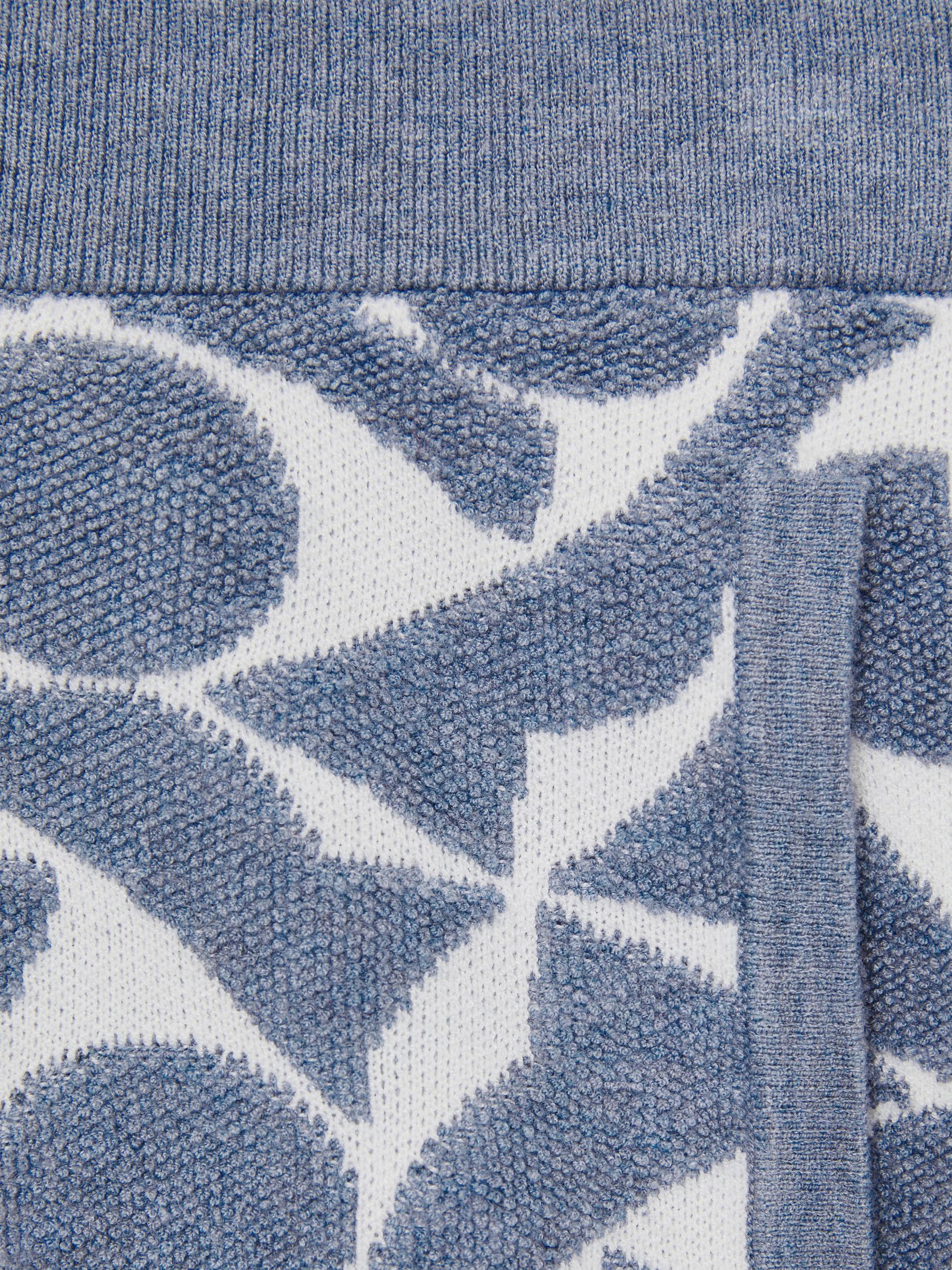 3-9 yrs Abstract-Pattern Towelling Shorts in Soft Blue/White - Image 4 of 4