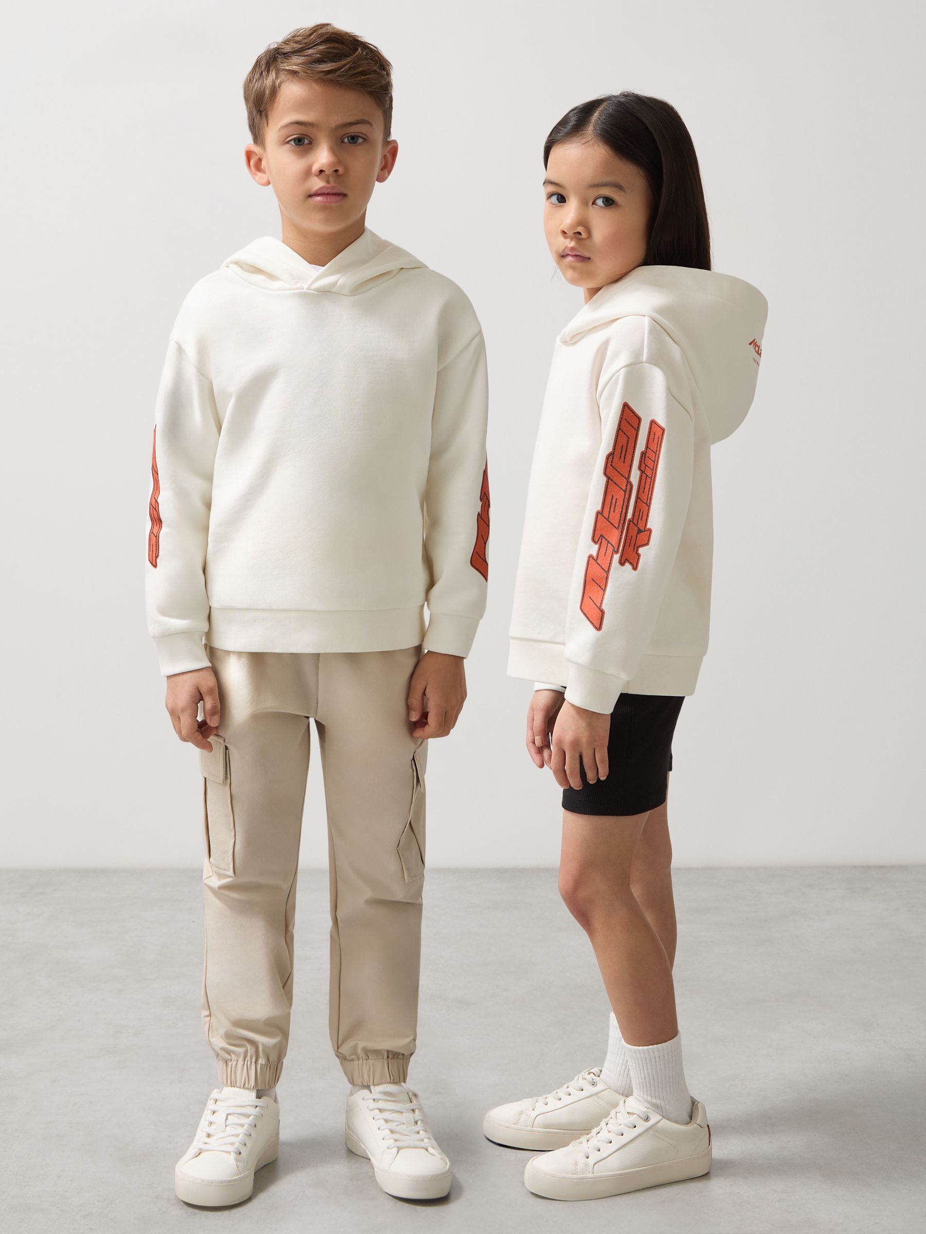 3-9 yrs McLaren F1 Team Cotton Logo Hoodie Unisex Fit in White - Image 1 of 7