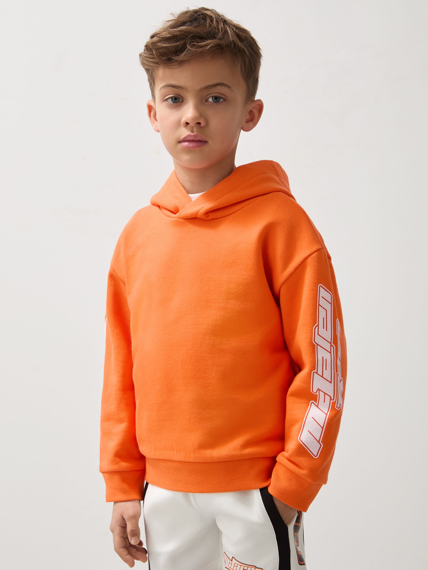 3-9 yrs McLaren F1 Team Cotton Logo Hoodie Unisex Fit in Orange - Image 3 of 7