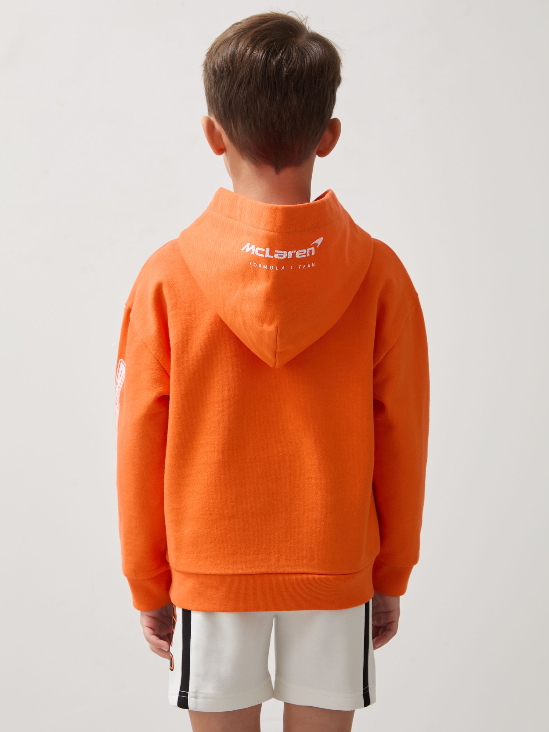 3-9 yrs McLaren F1 Team Cotton Logo Hoodie Unisex Fit in Orange - Image 5 of 7