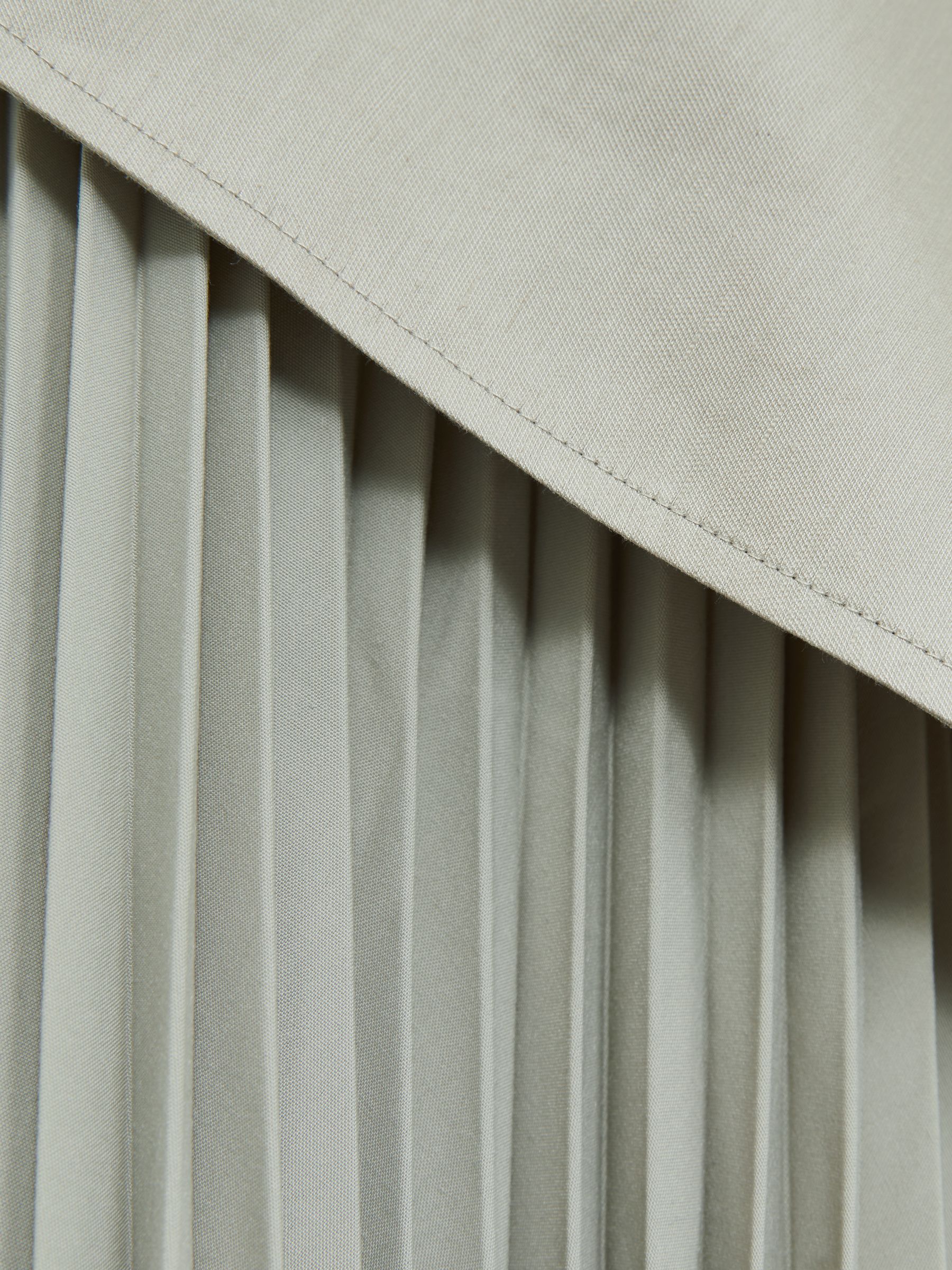 Acler Ellenbrook Wrap Maxi Stone Grey Dress with Pleated Skirt in Stone Grey - Image 6 of 6