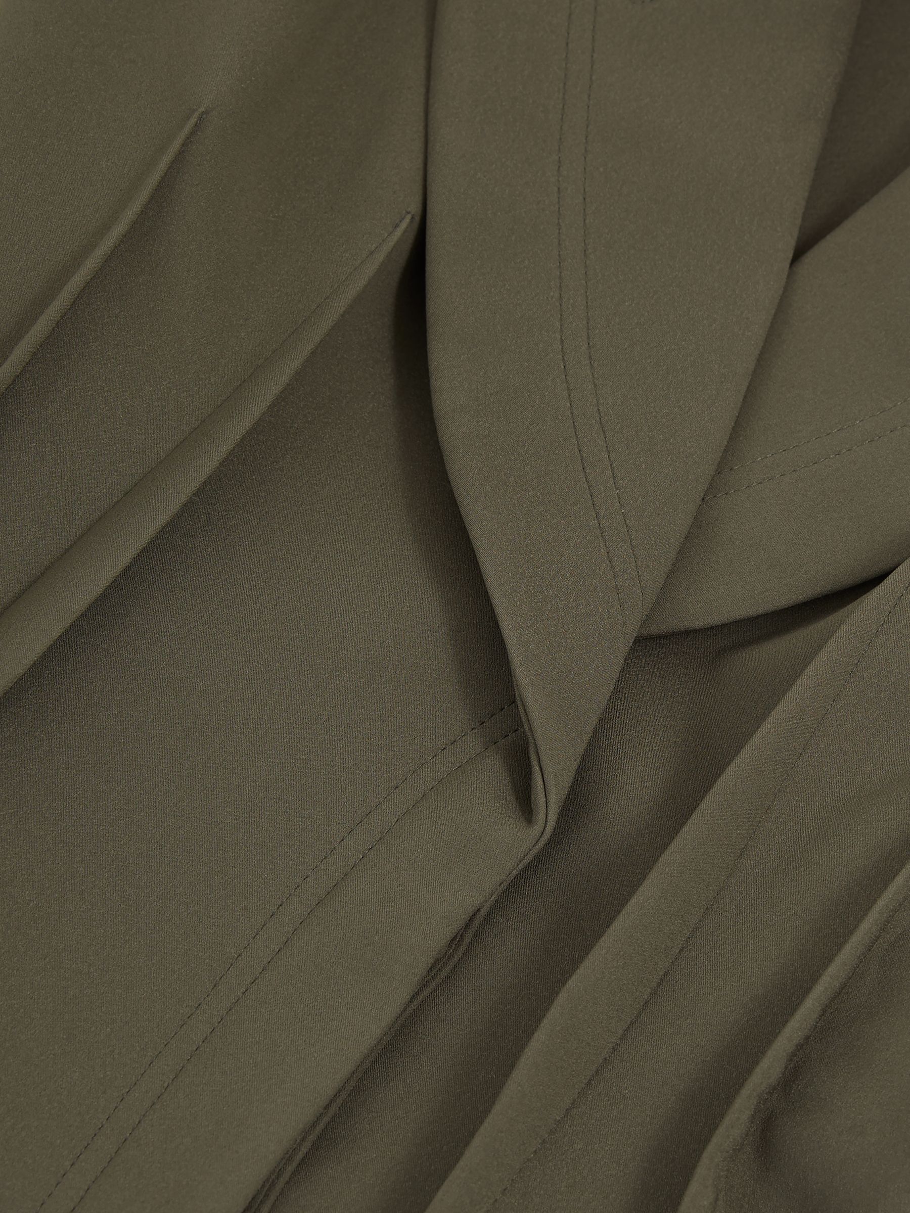 Acler Dark Olive Green Waistcoat Bodice Pleated Dress in Dark Olive Green - Image 5 of 5