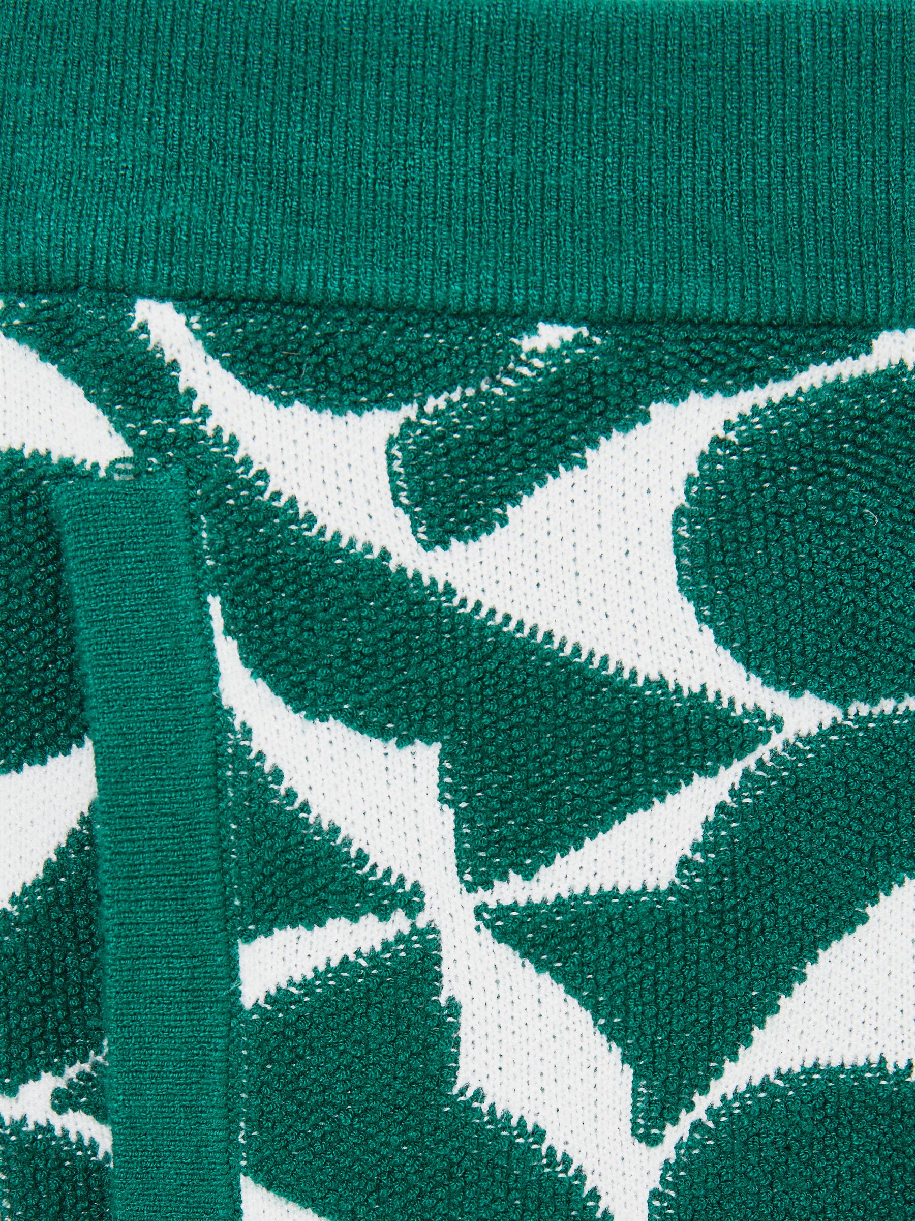 3-9 yrs Abstract-Pattern Towelling Shorts in Green/White - Image 5 of 5