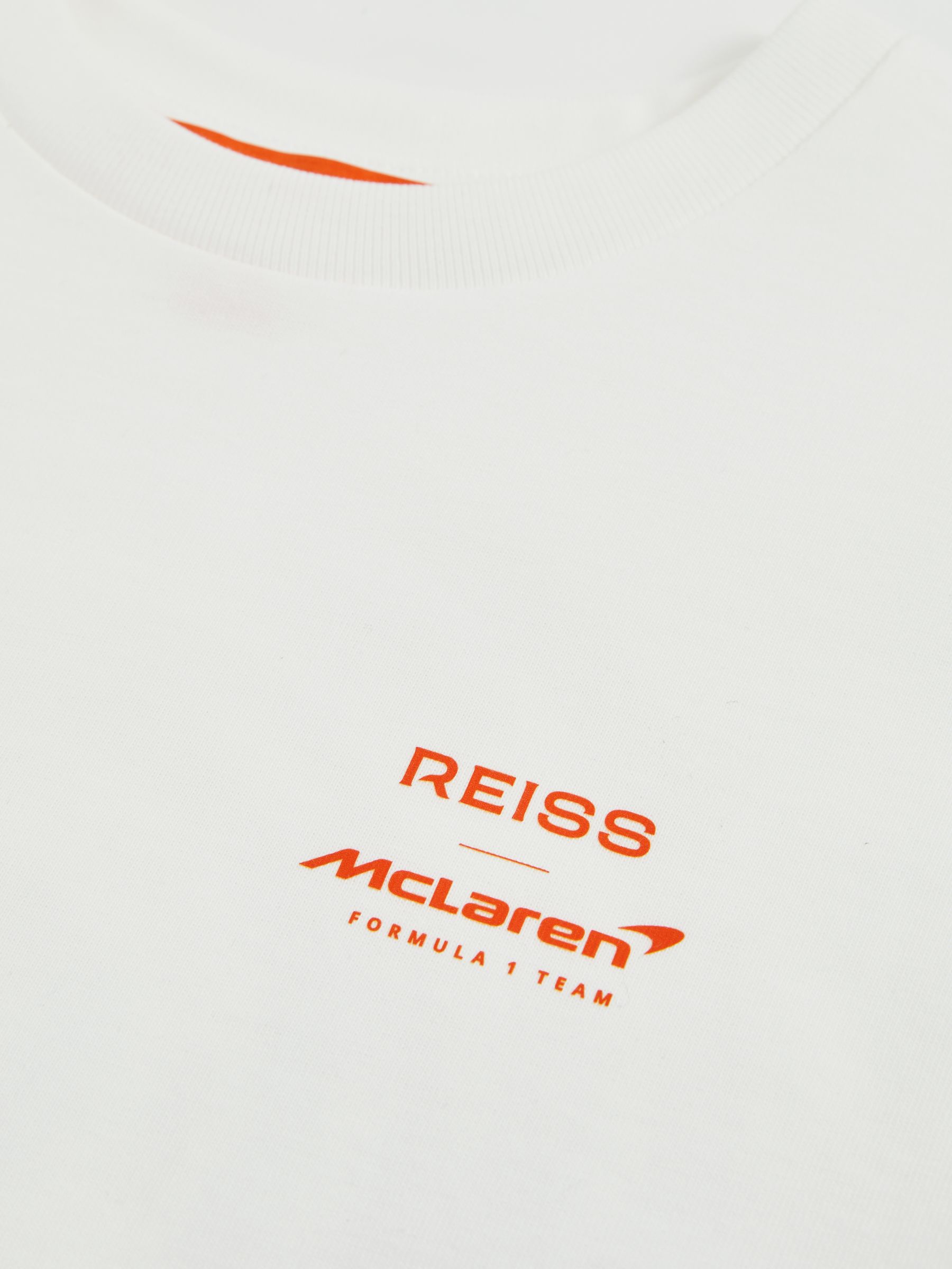 9-13 yrs Unisex Fit Oversized McLaren F1 Team Tyre T-Shirt in White - Image 5 of 6