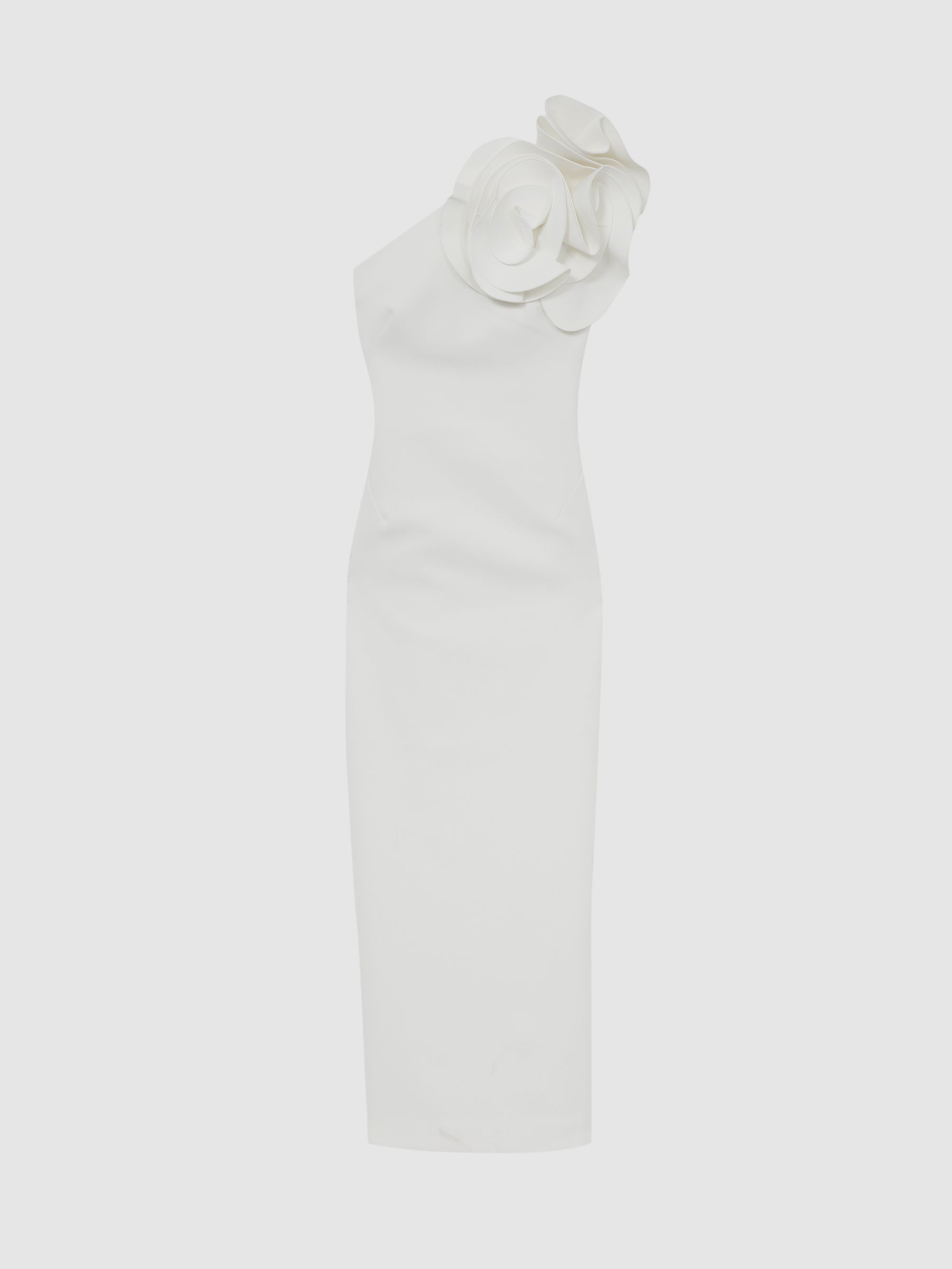 Acler Cream Wynyard One Shoulder Maxi Dress in Cream - Image 2 of 6