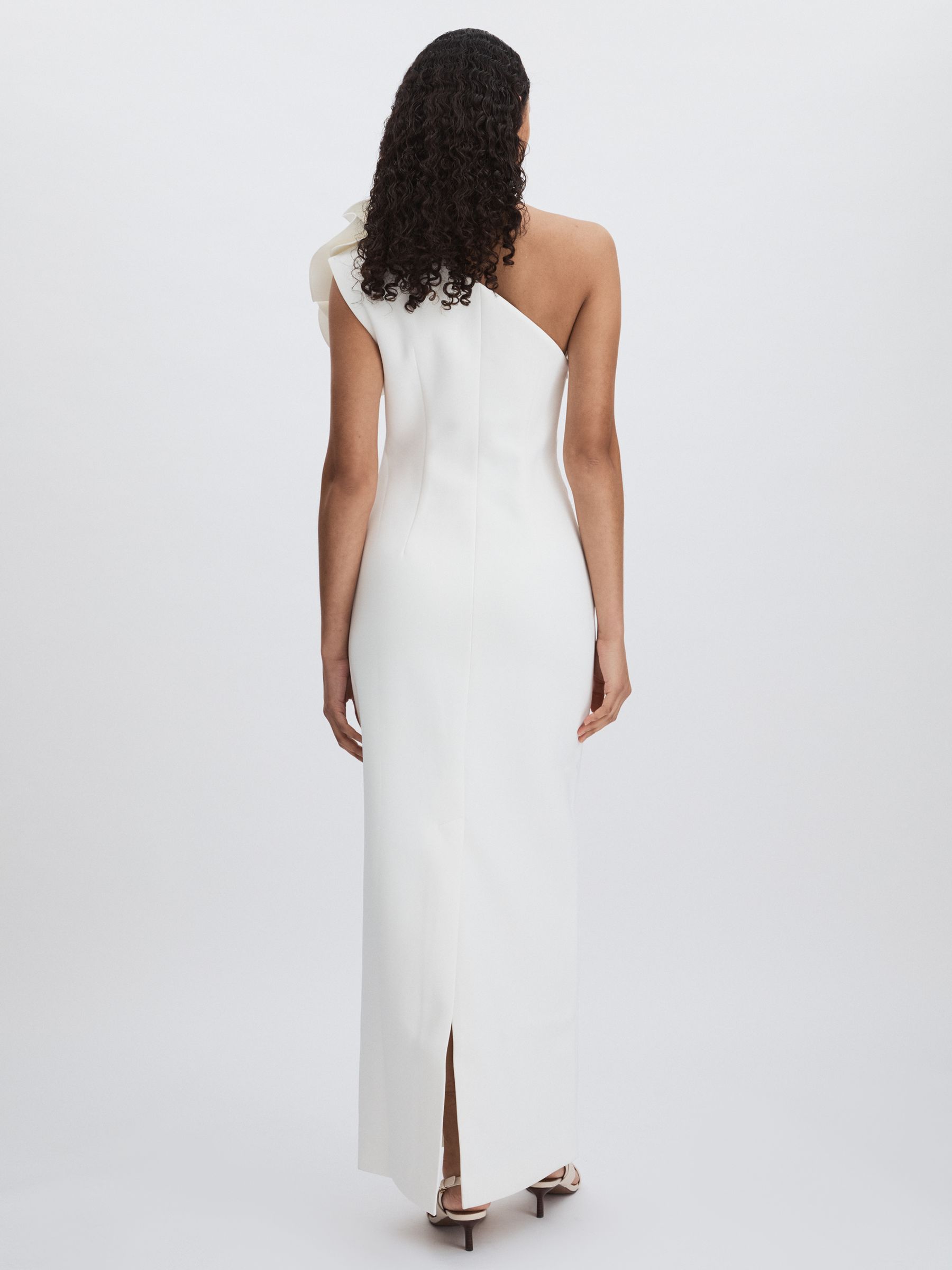 Acler Cream Wynyard One Shoulder Maxi Dress in Cream - Image 5 of 6