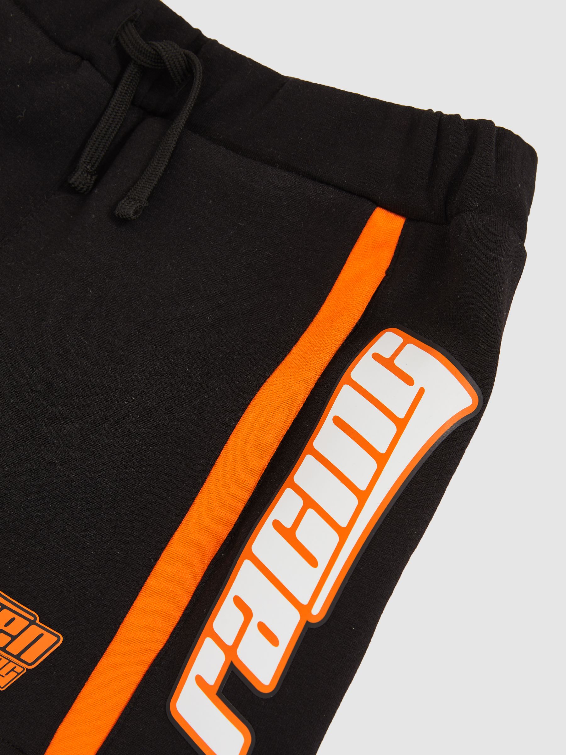 9-13 yrs McLaren F1 Team Drawstring Shorts Unisex Fit in Black/Orange - Image 6 of 8