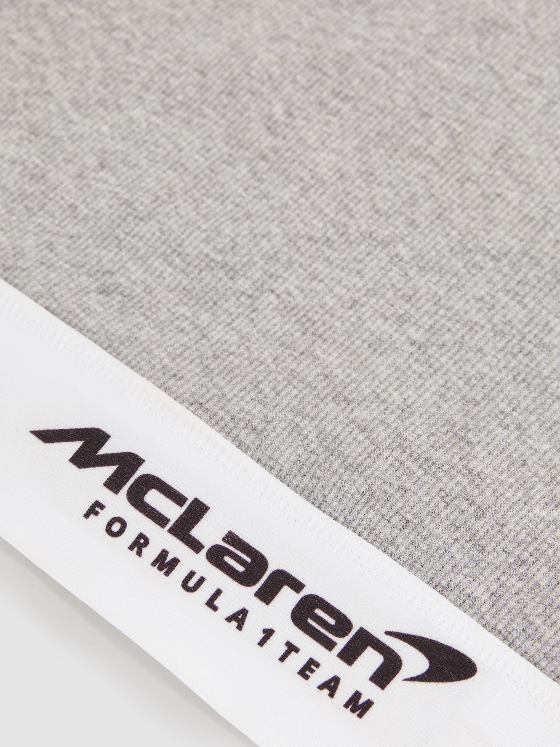 McLaren F1 Team Ribbed Cropped Vest in Grey Melange - Image 7 of 7
