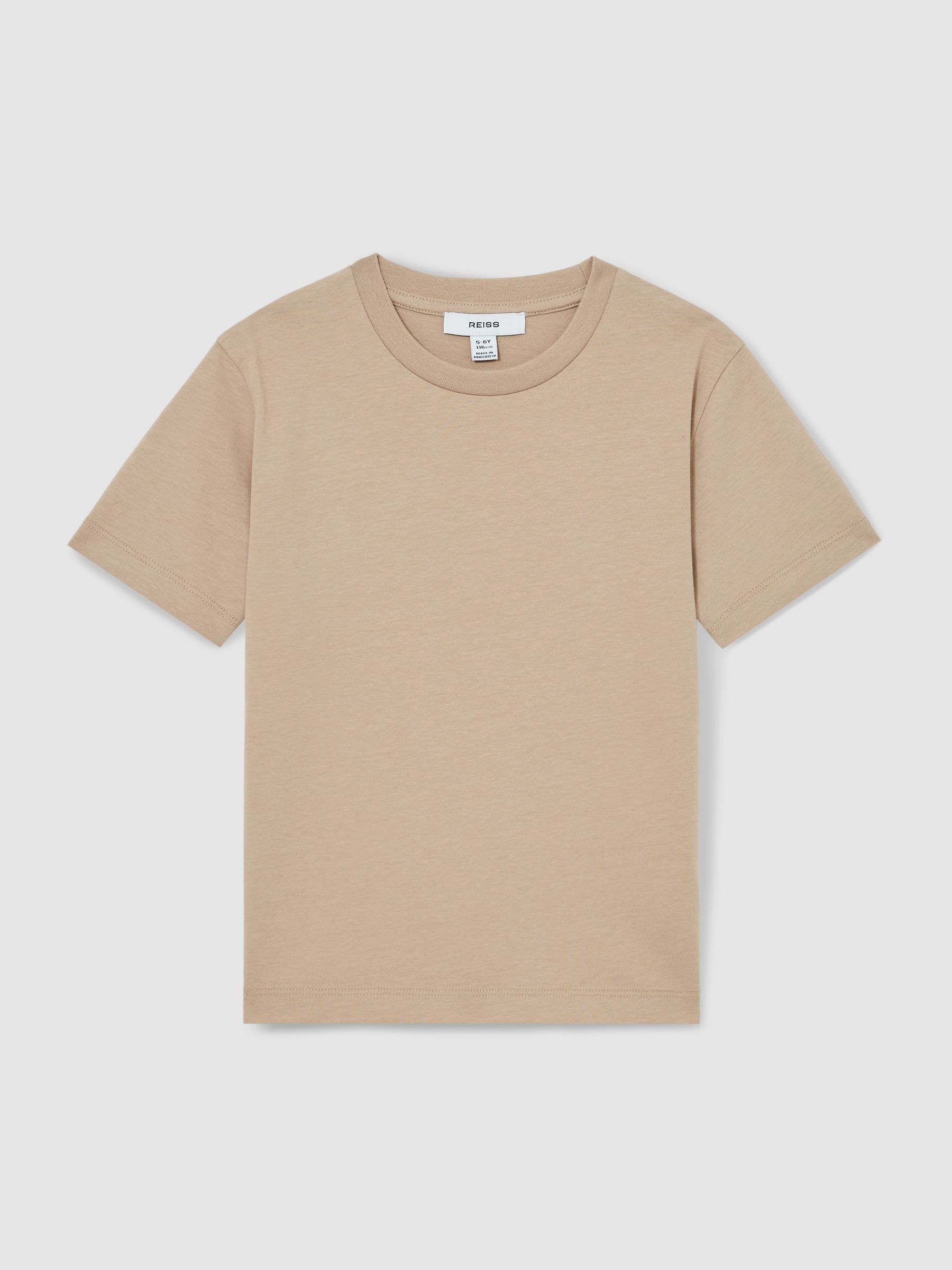 Crew Neck T-Shirt in Stone - Image 2 of 4