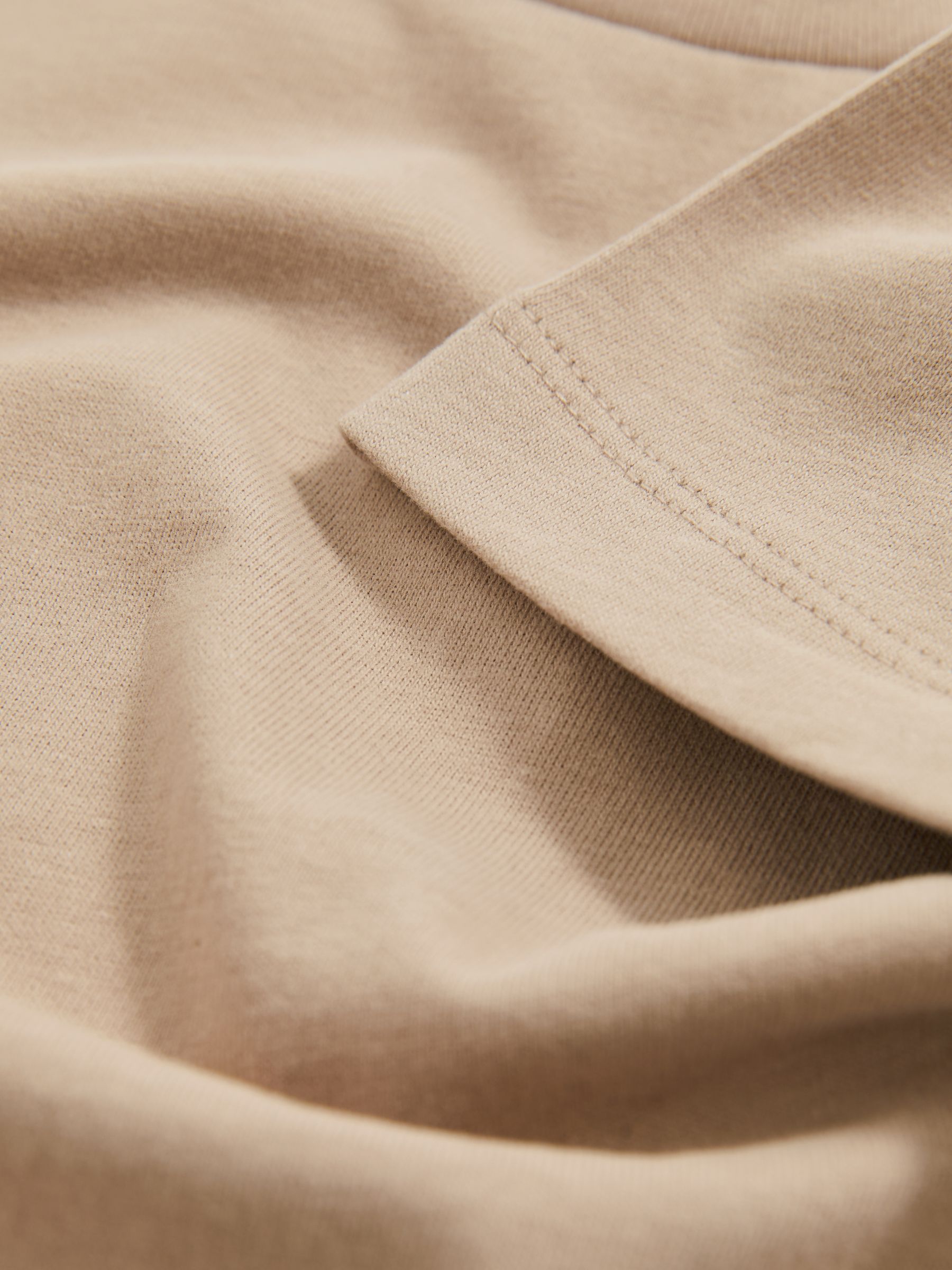 Crew Neck T-Shirt in Stone - Image 4 of 4