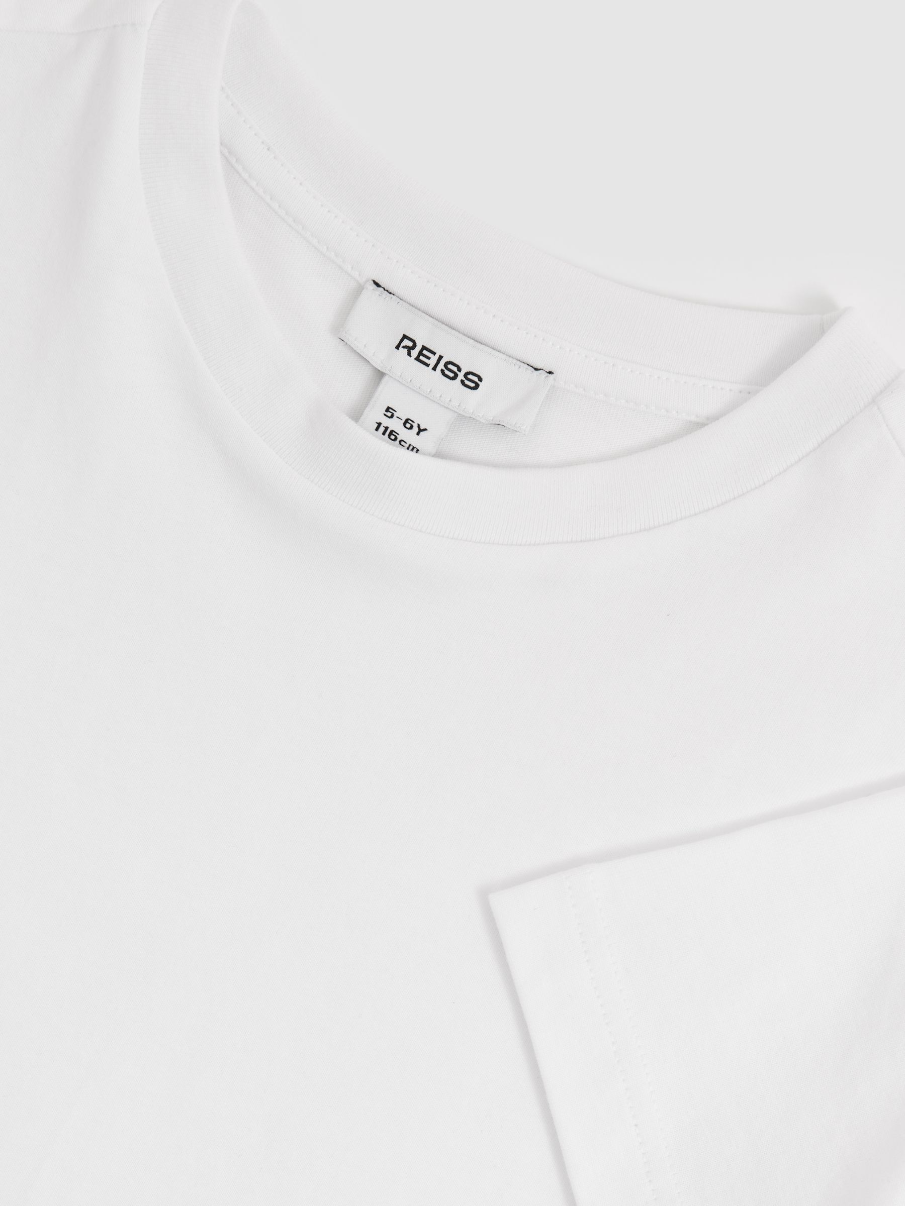 Crew Neck T-Shirt in White - Image 4 of 4