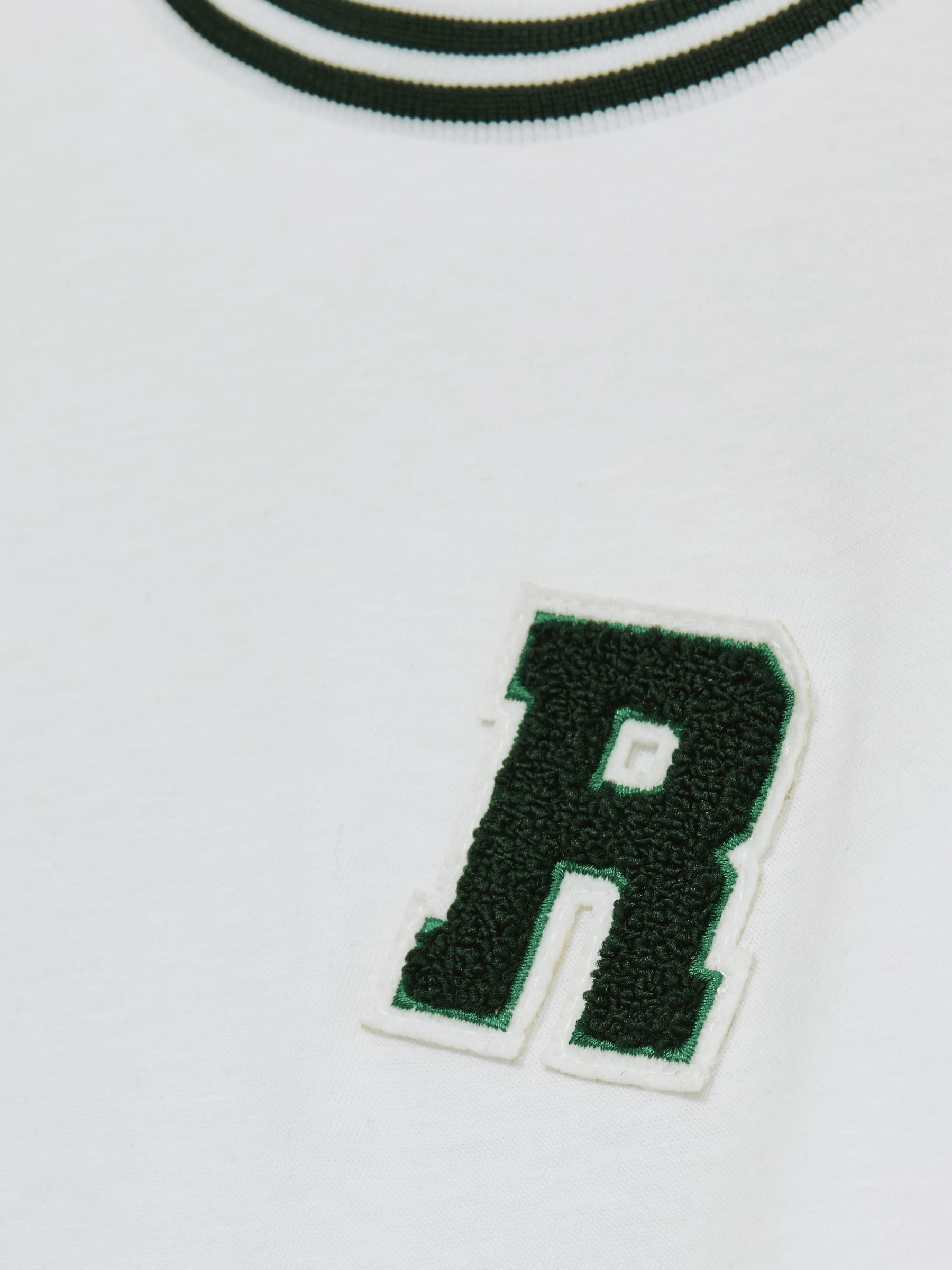 3-9 yrs Cotton Letter-Patch T-Shirt in White - Image 4 of 4