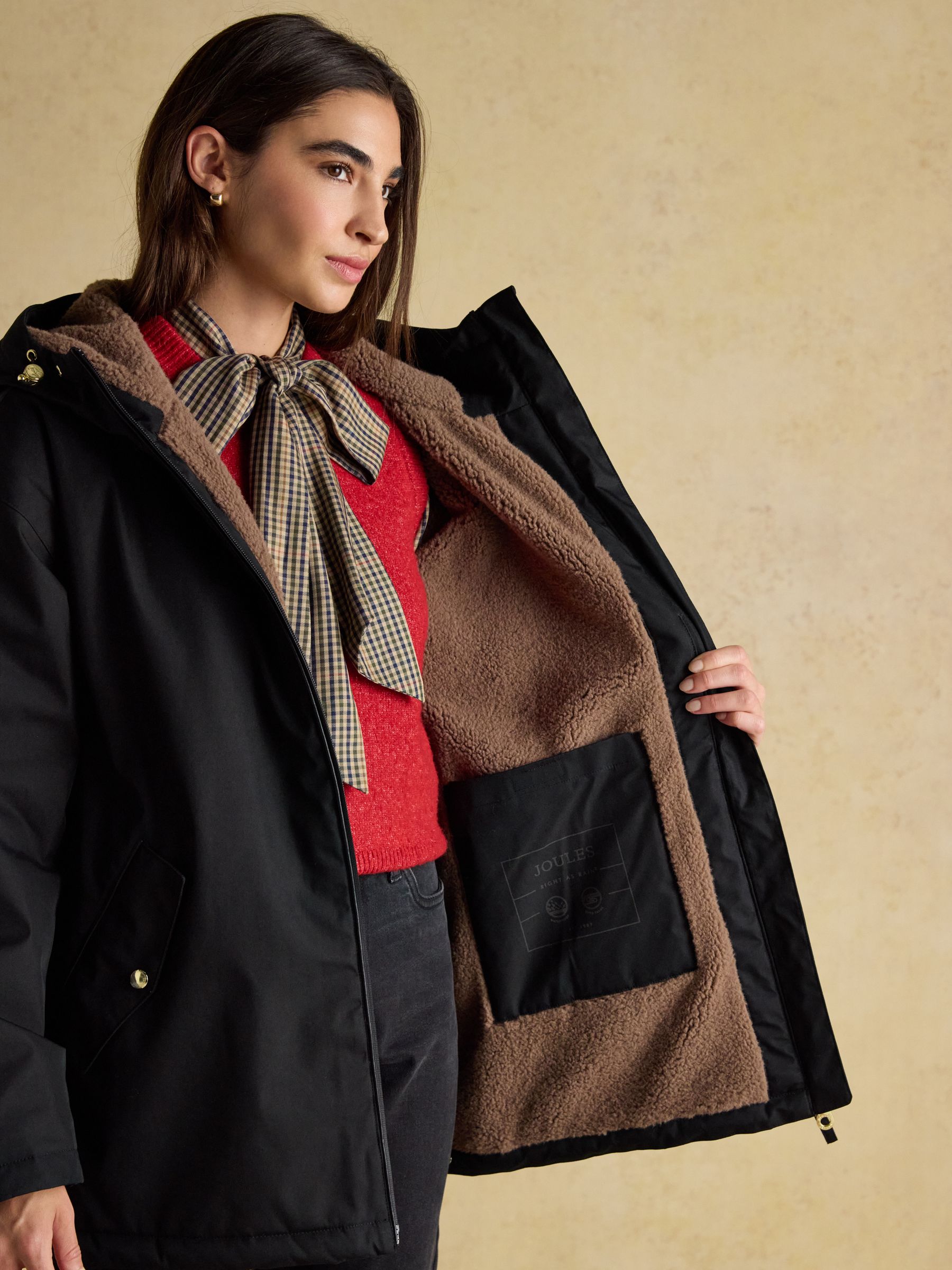 Coverwell Black Waterproof Fleece Lined Coat - Image 6 of 13