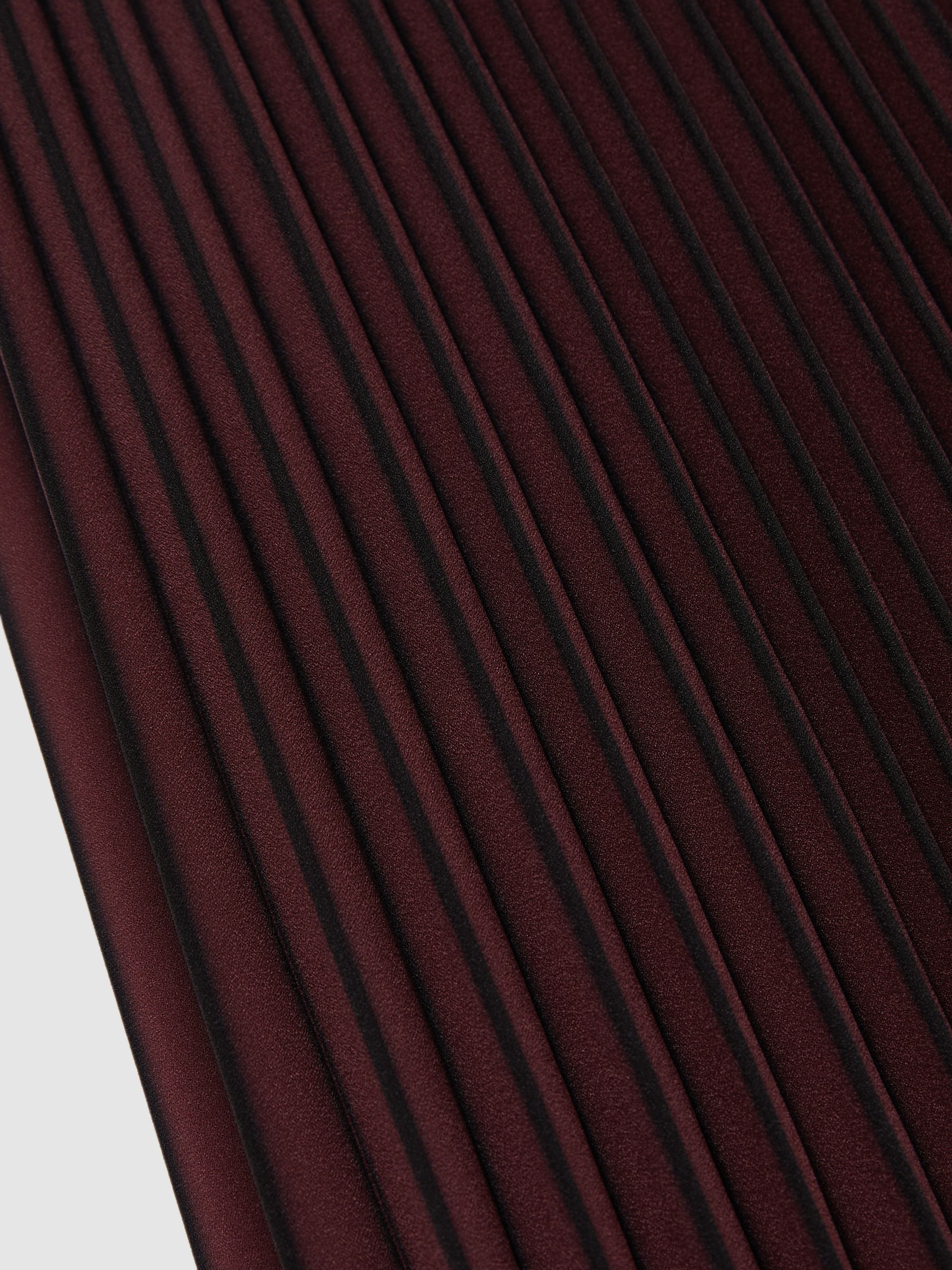 Petite Ombré Pleated Midi Skirt in Black/Pink - Image 6 of 6