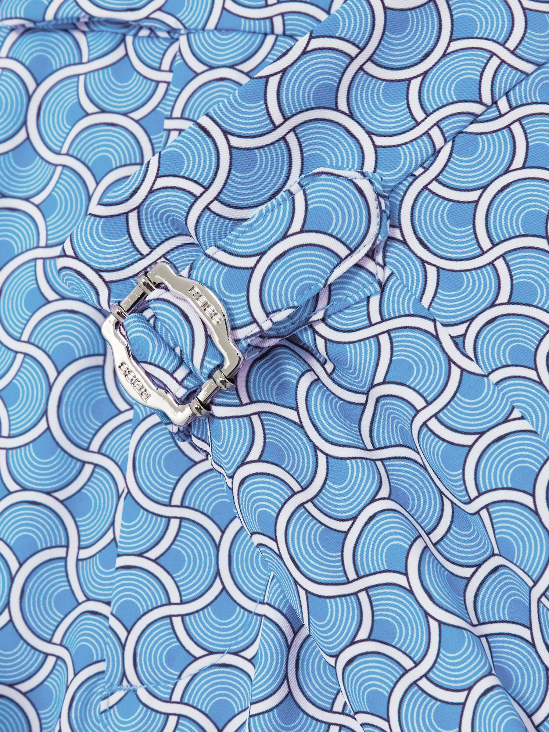 Geometric Print Swim Shorts in French Blue - Image 6 of 6