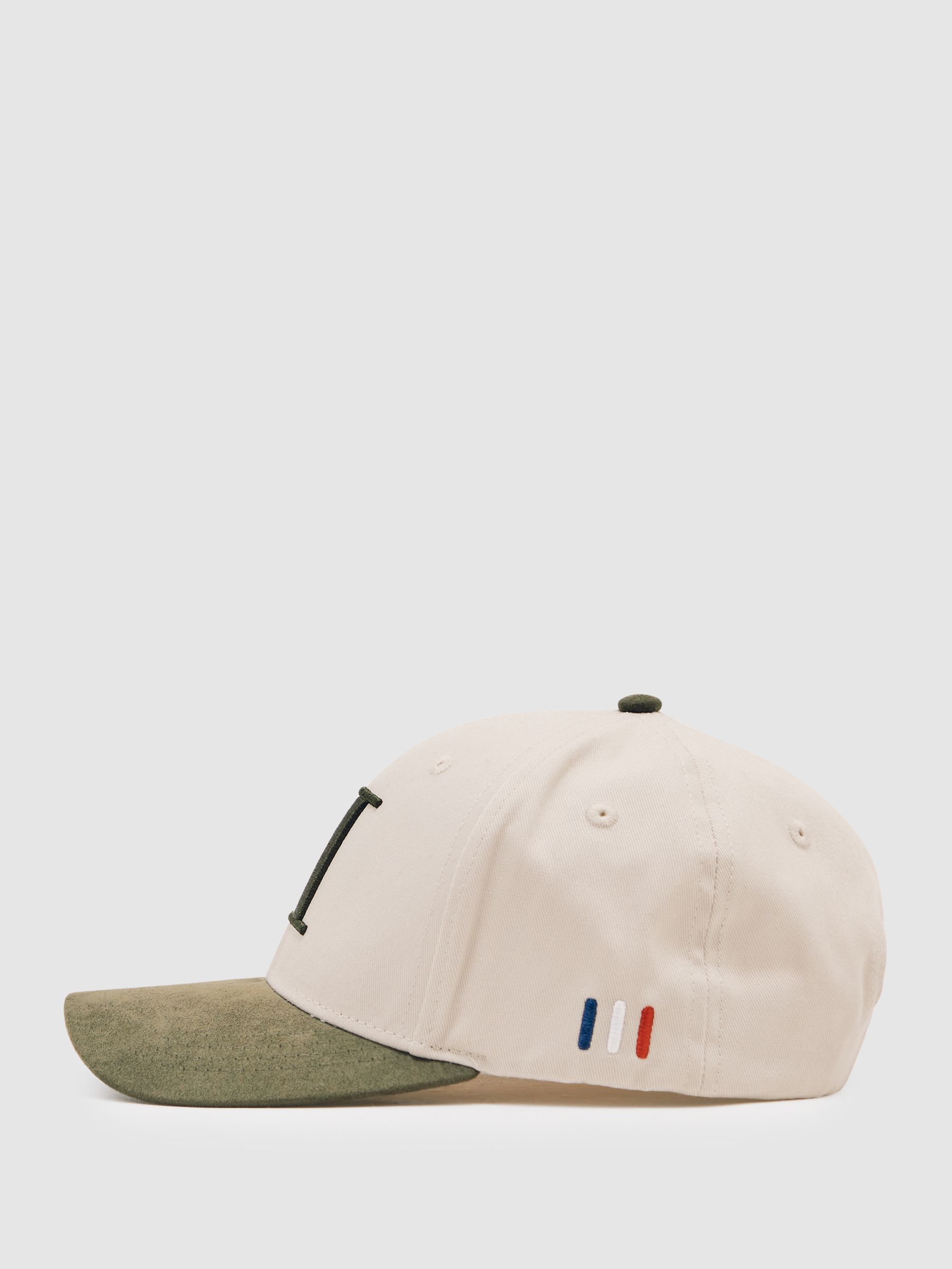 Les Deux Contrast Logo-Embroidery Hat in Sand/Green - Image 3 of 5