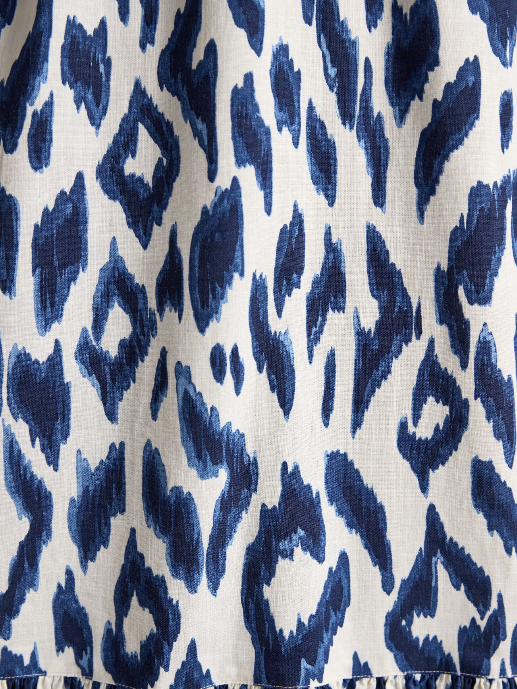 Winnie Blue/White Frill Shoulder Dress - Image 6 of 9