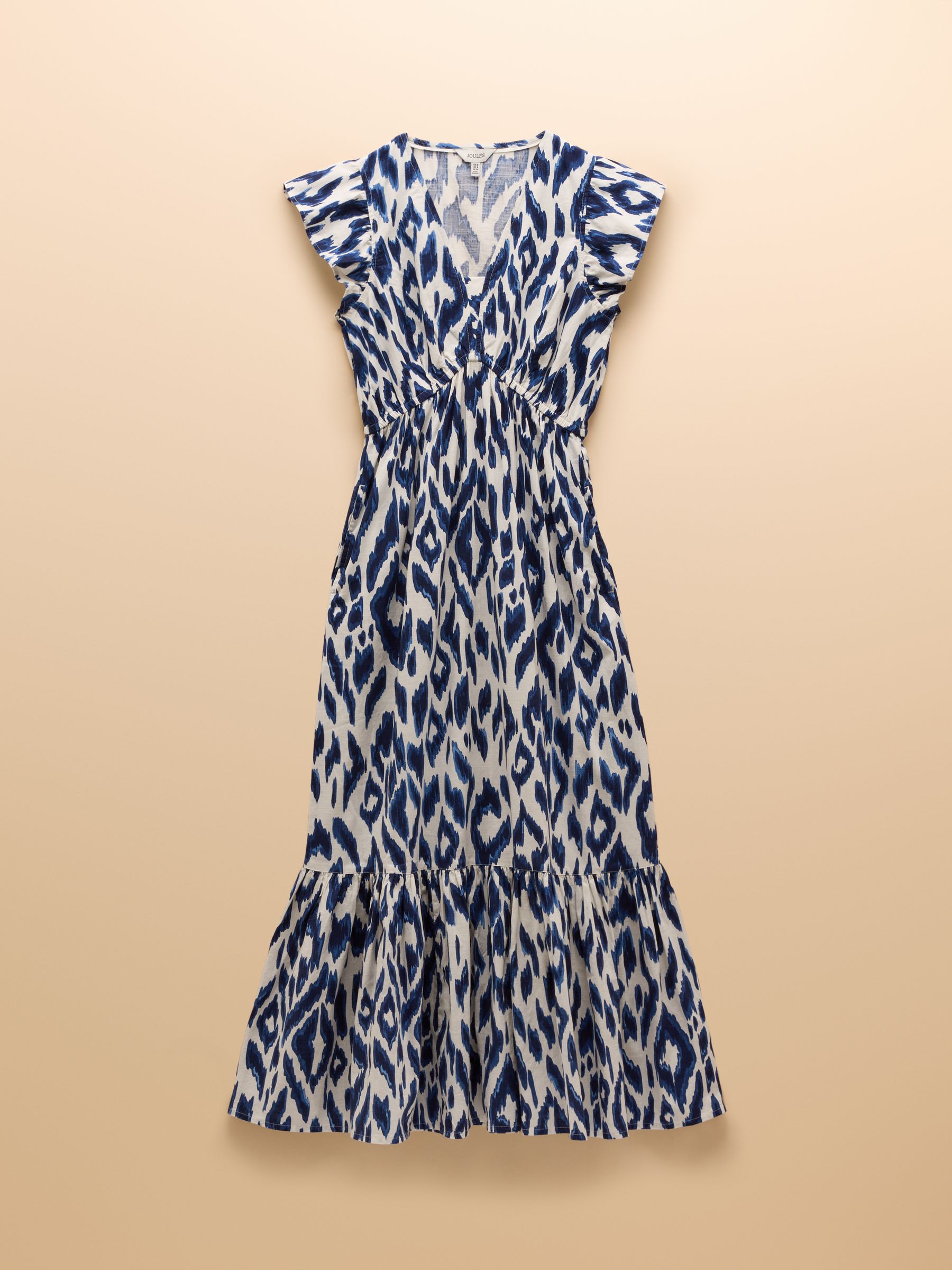 Winnie Blue/White Frill Shoulder Dress - Image 9 of 9