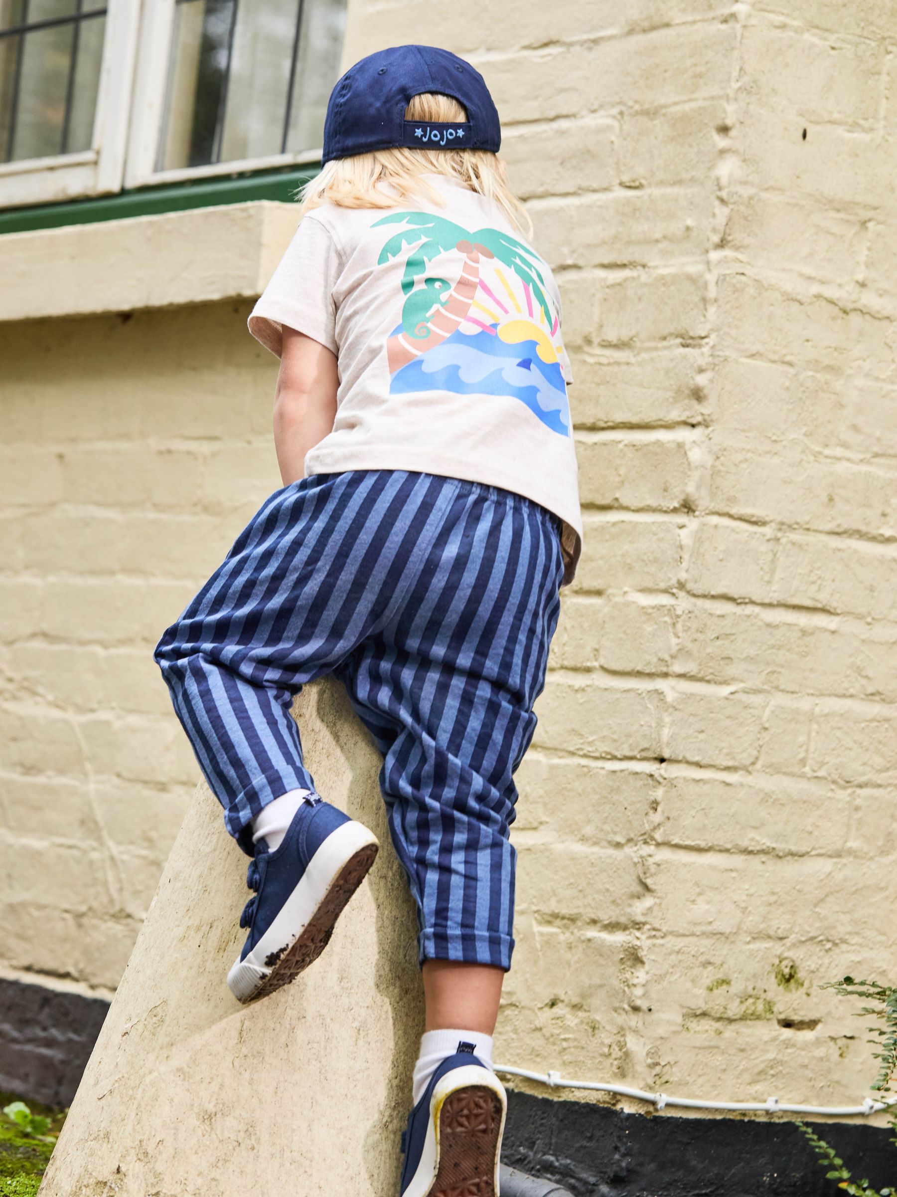 Navy Blue Stripe Stripe Trousers - Image 2 of 5