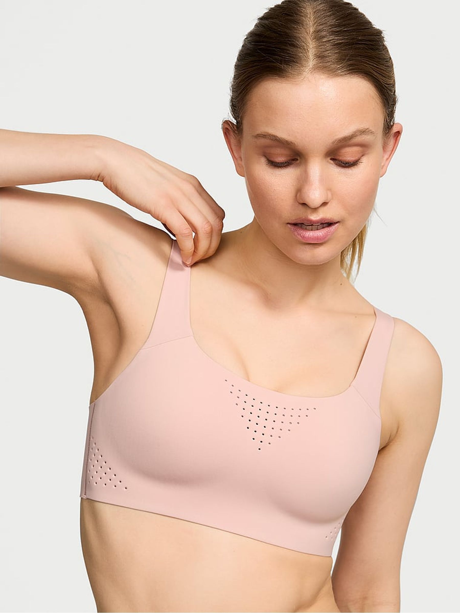 Bare Pink Back Close Featherweight Max High Support Sports Bra - Image 1 of 3