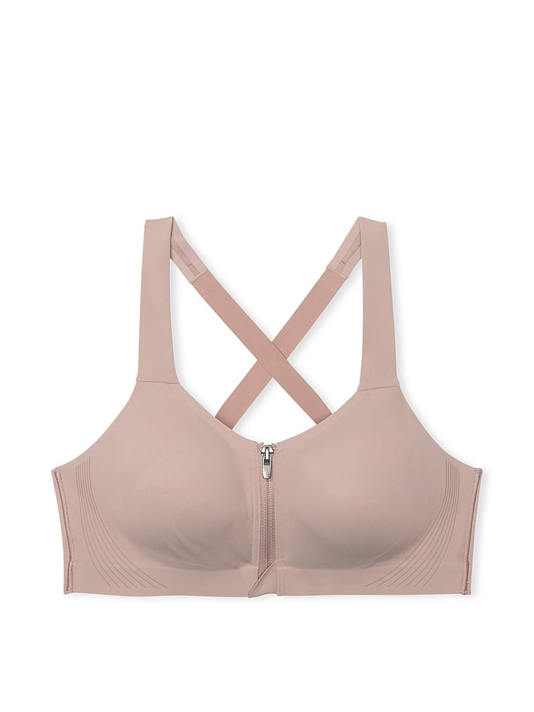 Taupe Nude Front Close High Support Sports Bra - Image 3 of 3