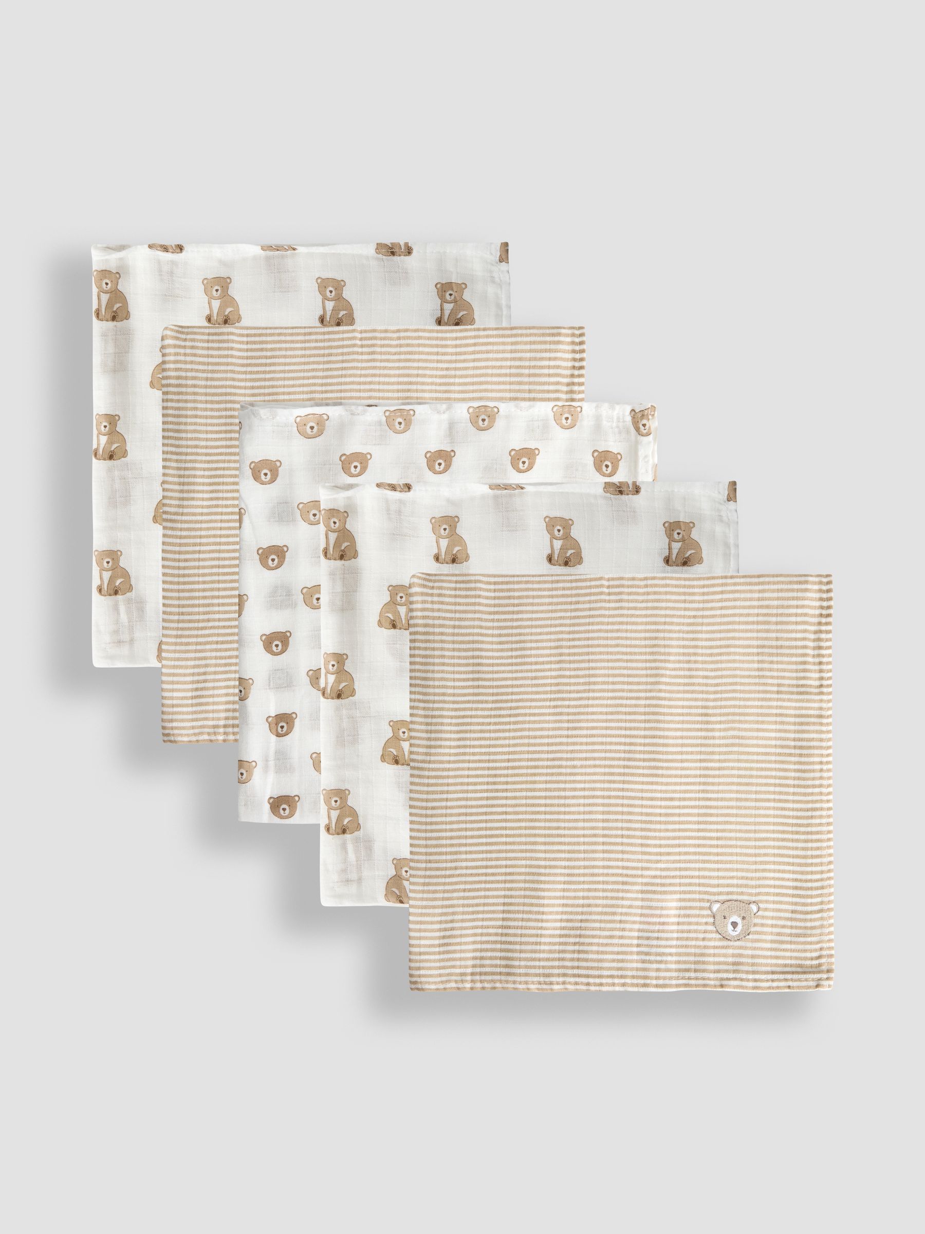5-Pack Embroidered Muslins - Image 1 of 4