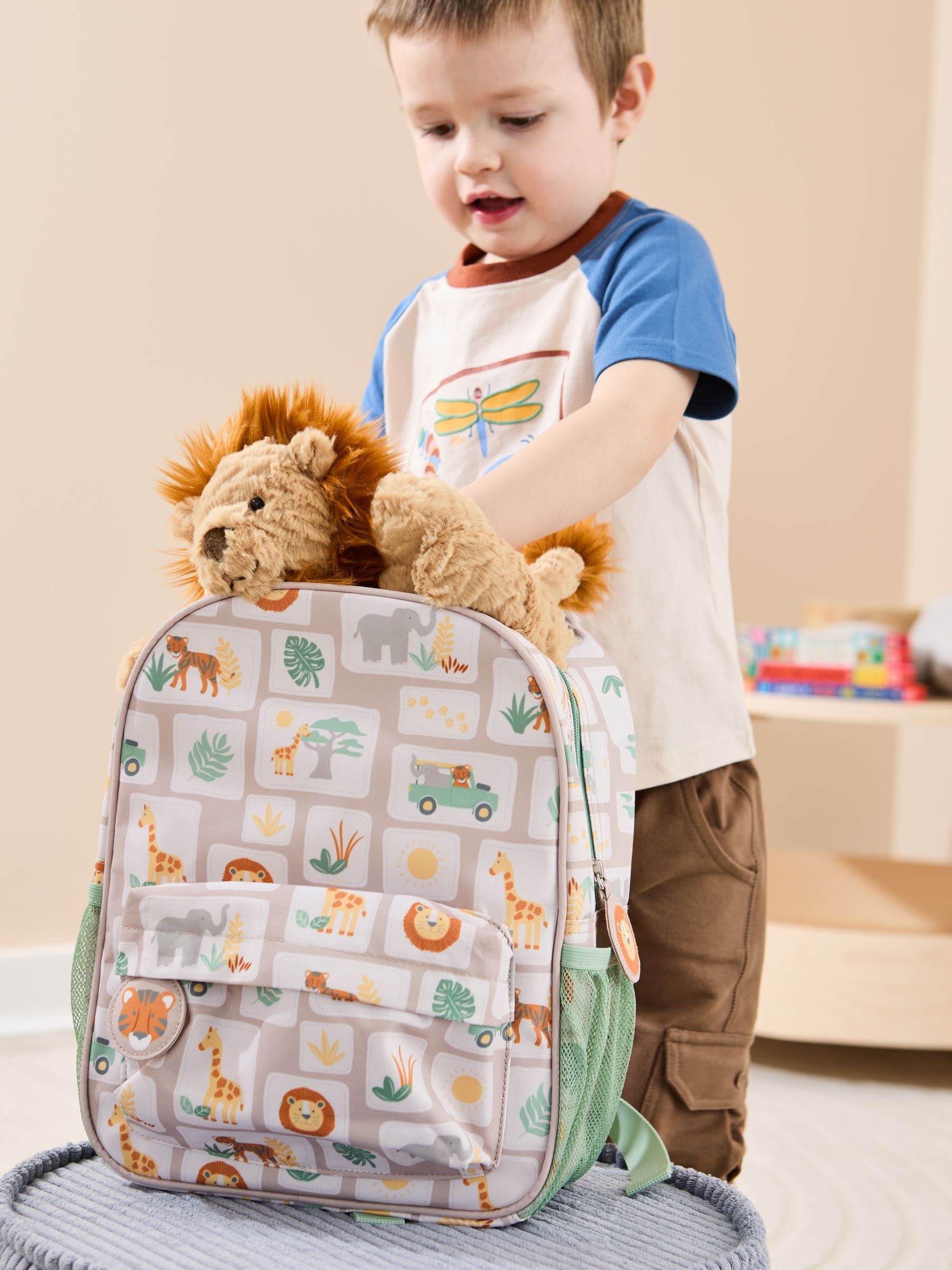 Natural Safari Medium Backpack | JoJo Maman Bébé USA
