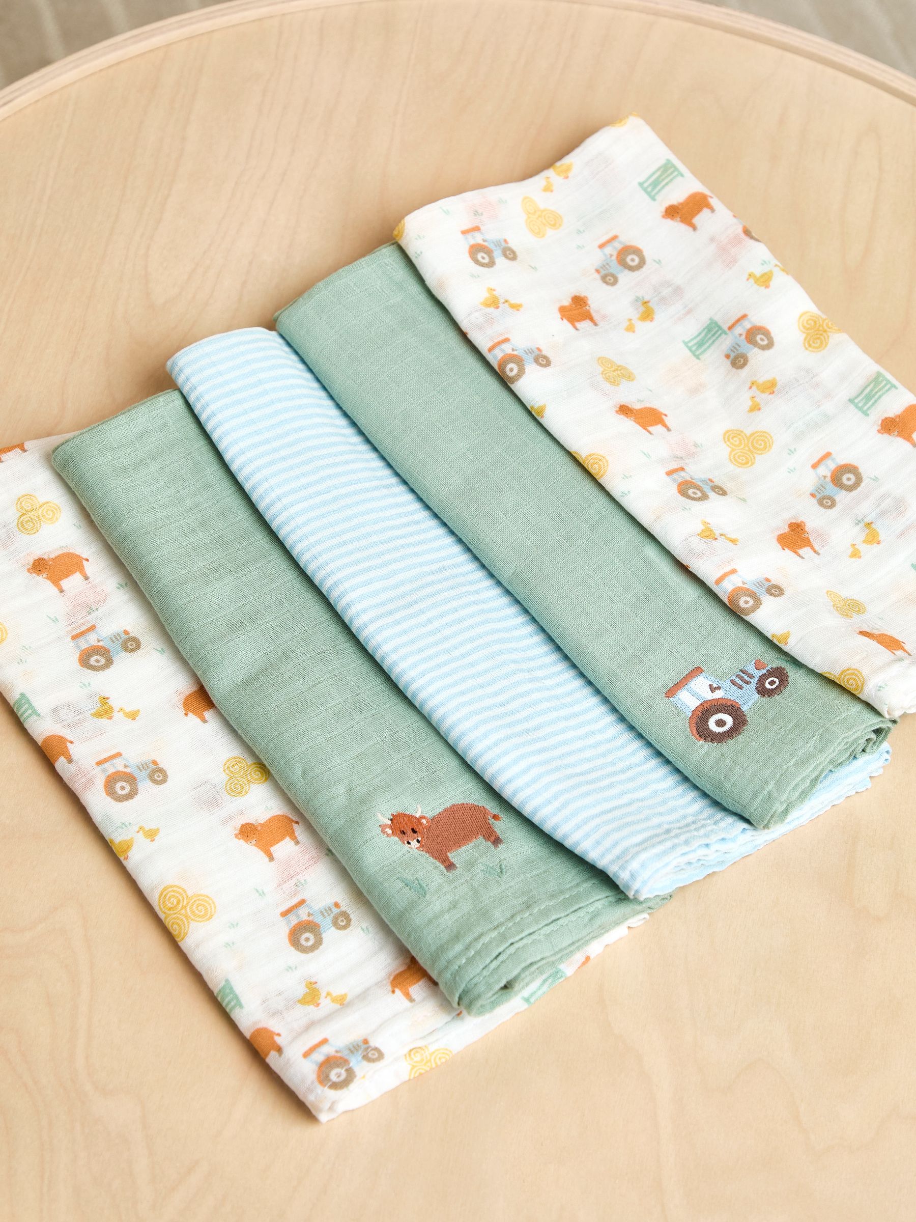 5-Pack Embroidered Muslins - Image 2 of 7