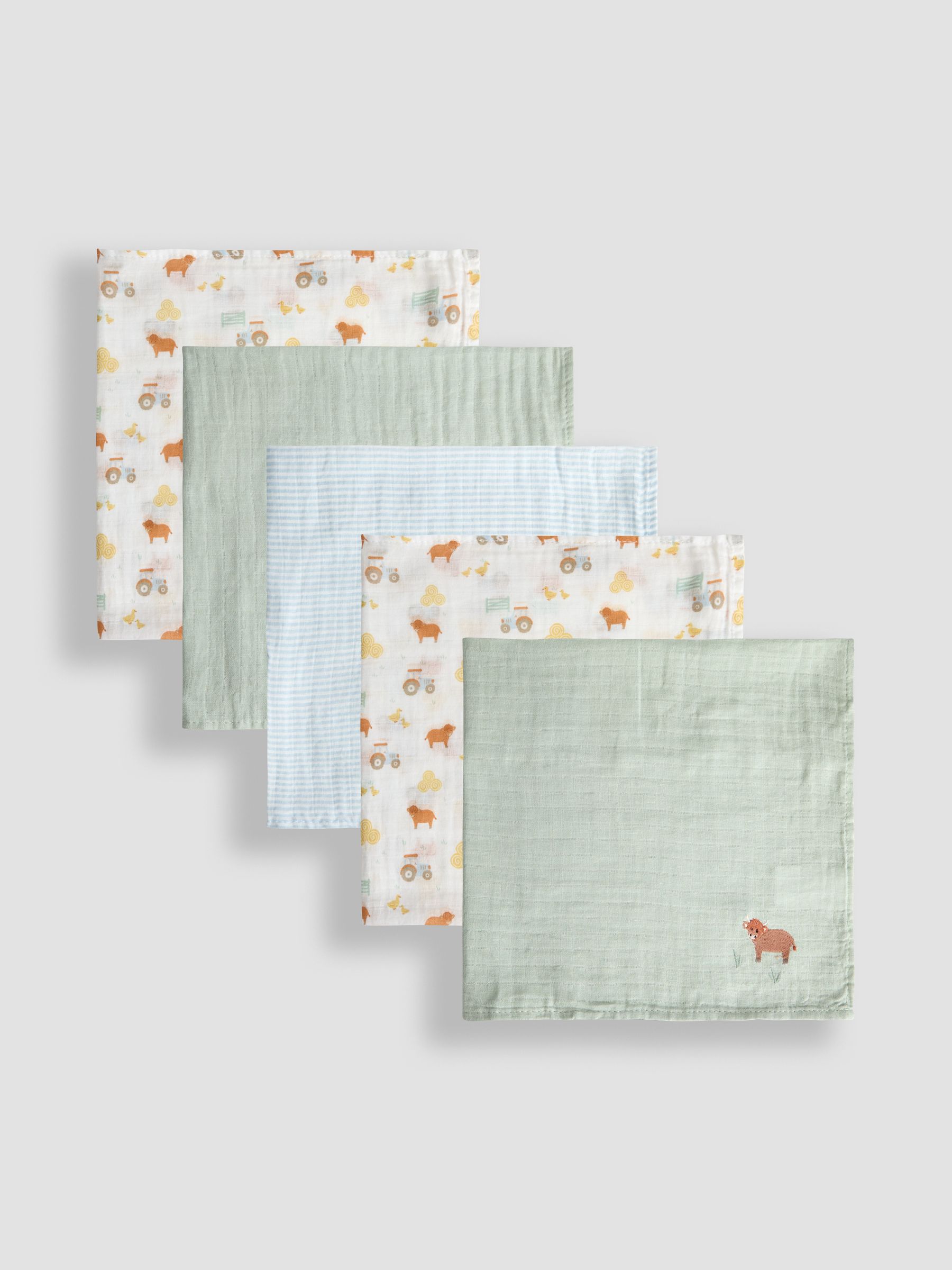 5-Pack Embroidered Muslins - Image 3 of 7