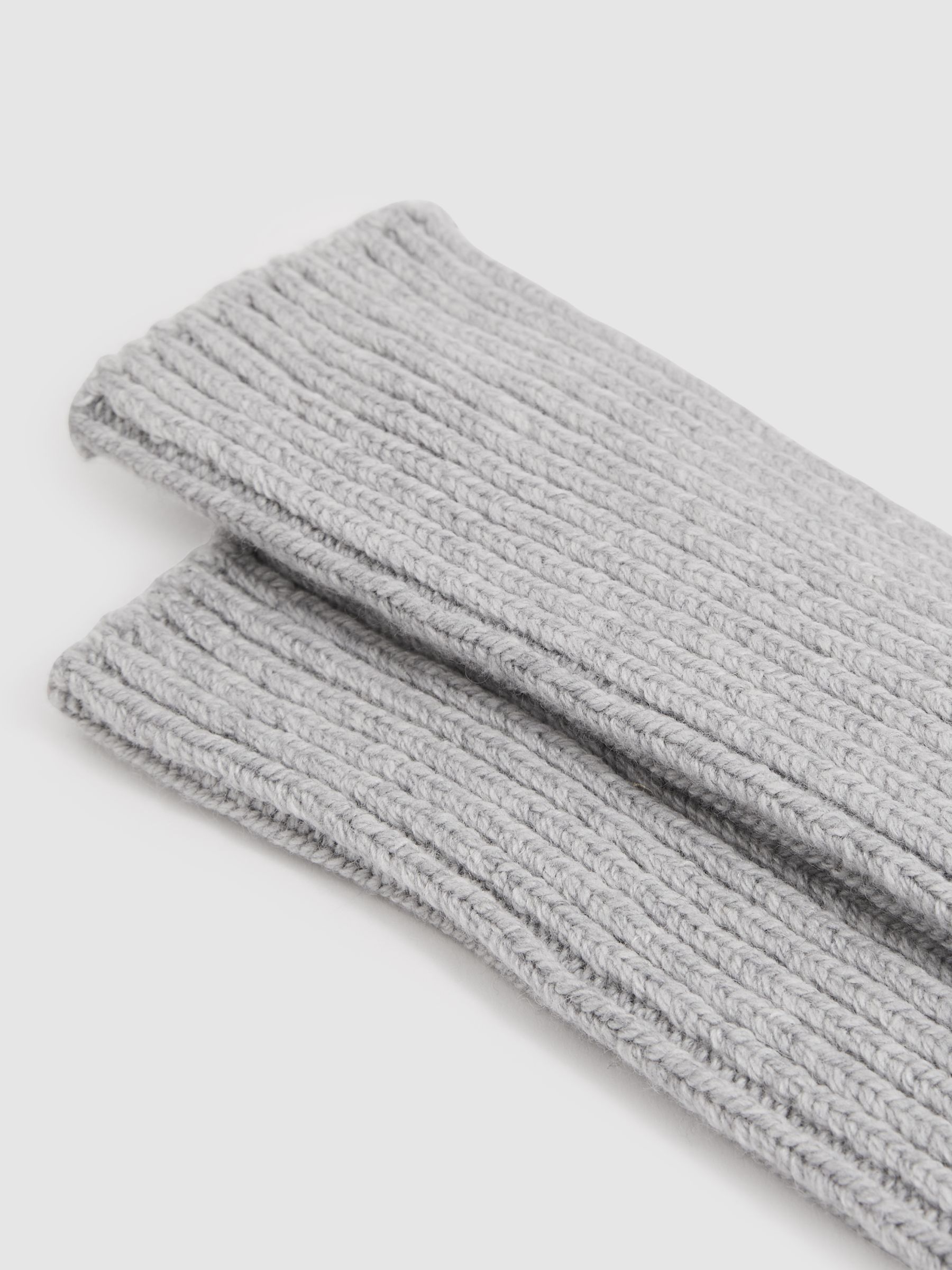 Rib-Knit Socks With Cashmere in Grey - image 2