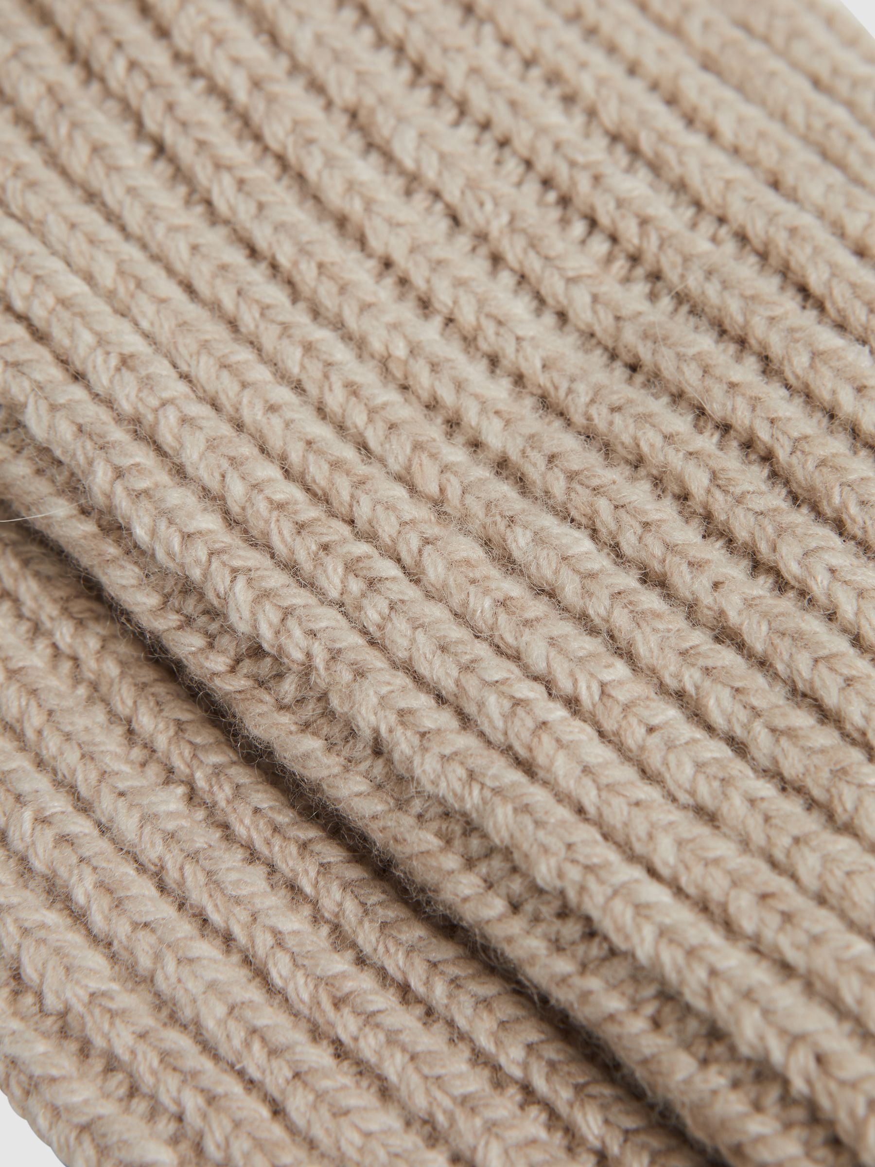Rib-Knit Socks With Cashmere in Oatmeal - image 2