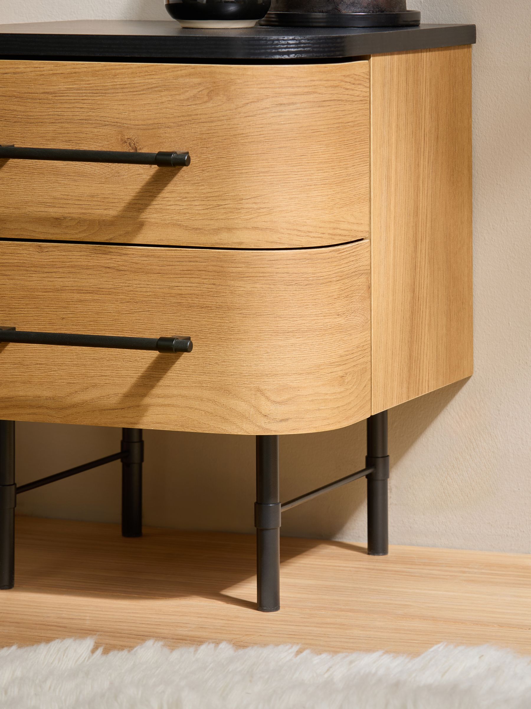 Zeke Bedside Table in Oak Effect - Image 2 of 5 Zeke Bedside Table in Oak Effect - Image 2 of 5