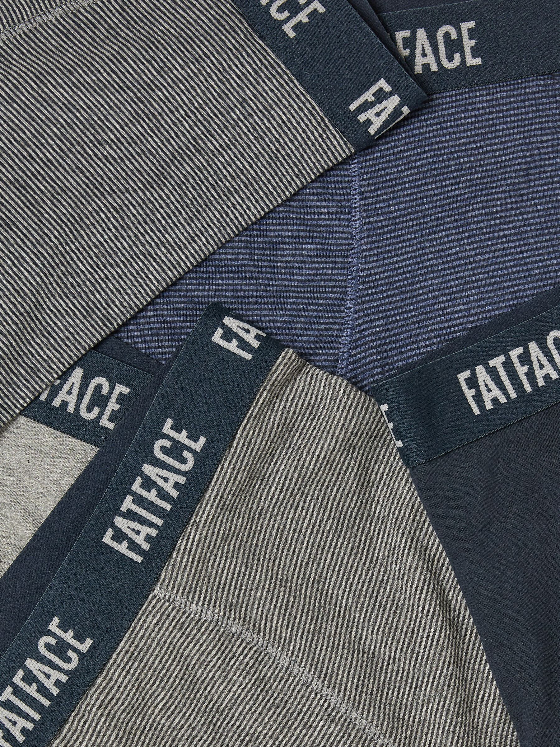 Navy Grey Stripe Boxers 5 Pack - Image 2 of 2