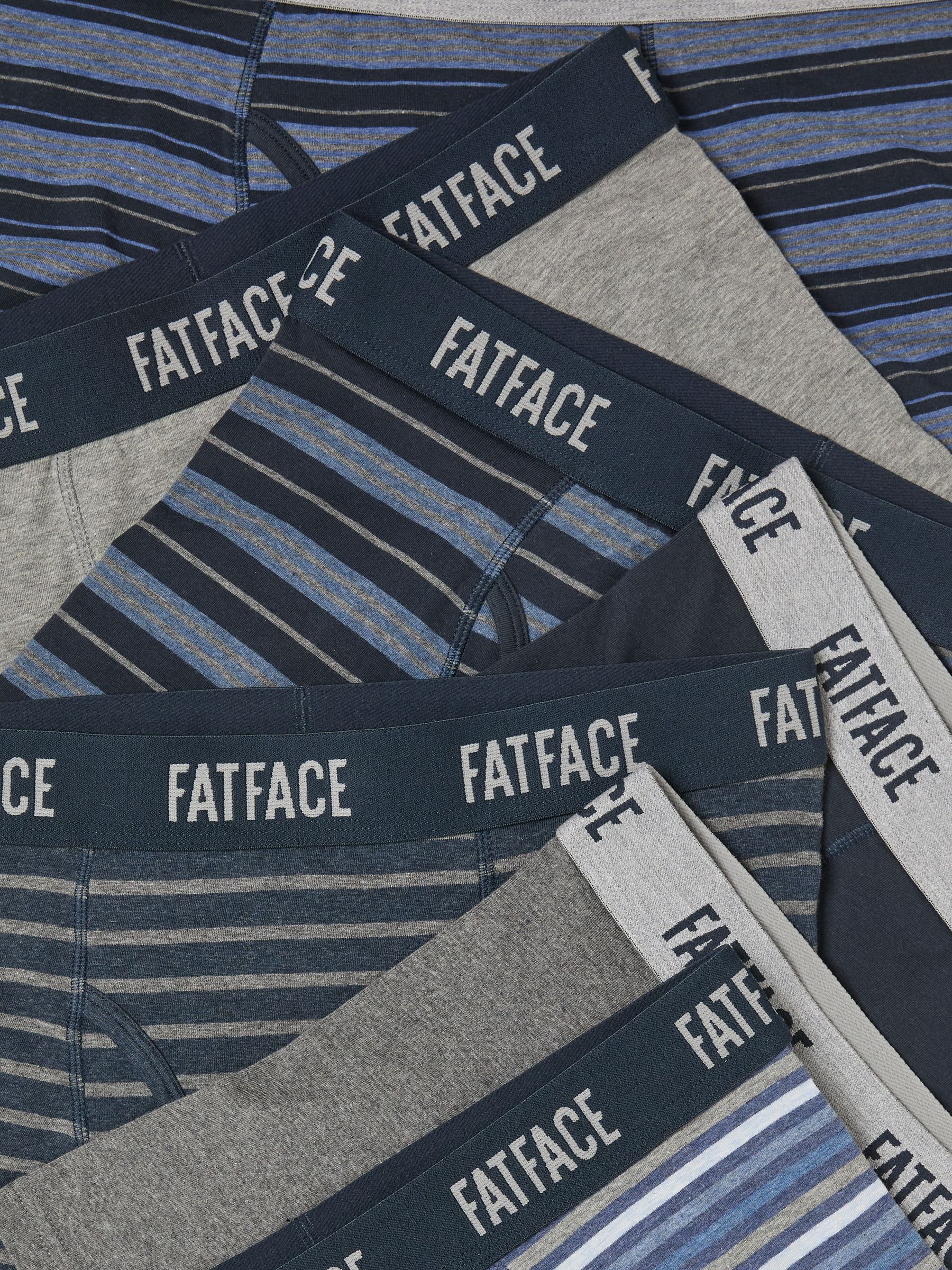 Grey & Blue Stripe Classic Boxers 7 Pack - Image 2 of 2