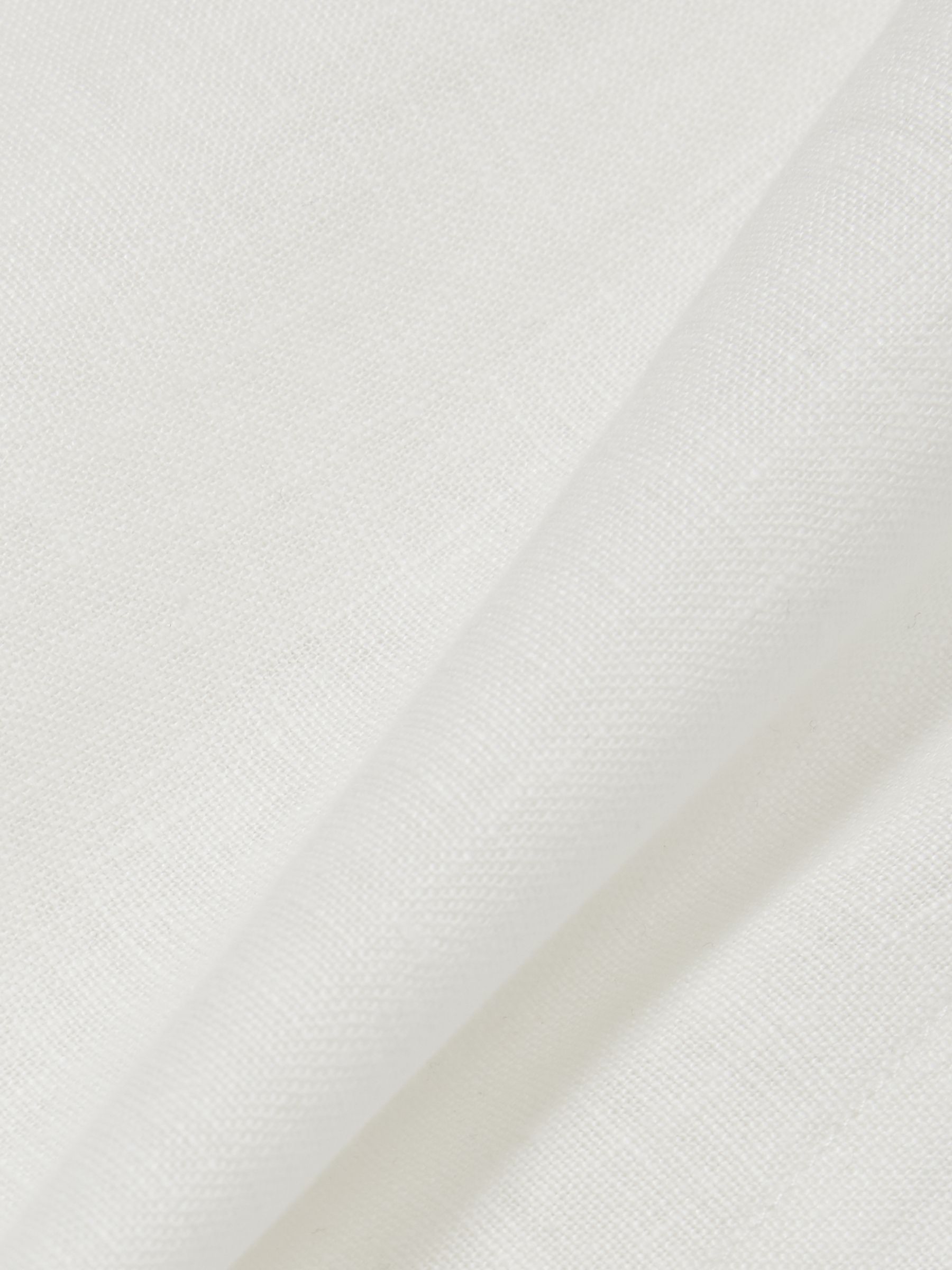 Linen Whipstitch Tie-Strap Midi Dress in Ivory - Image 5 of 5