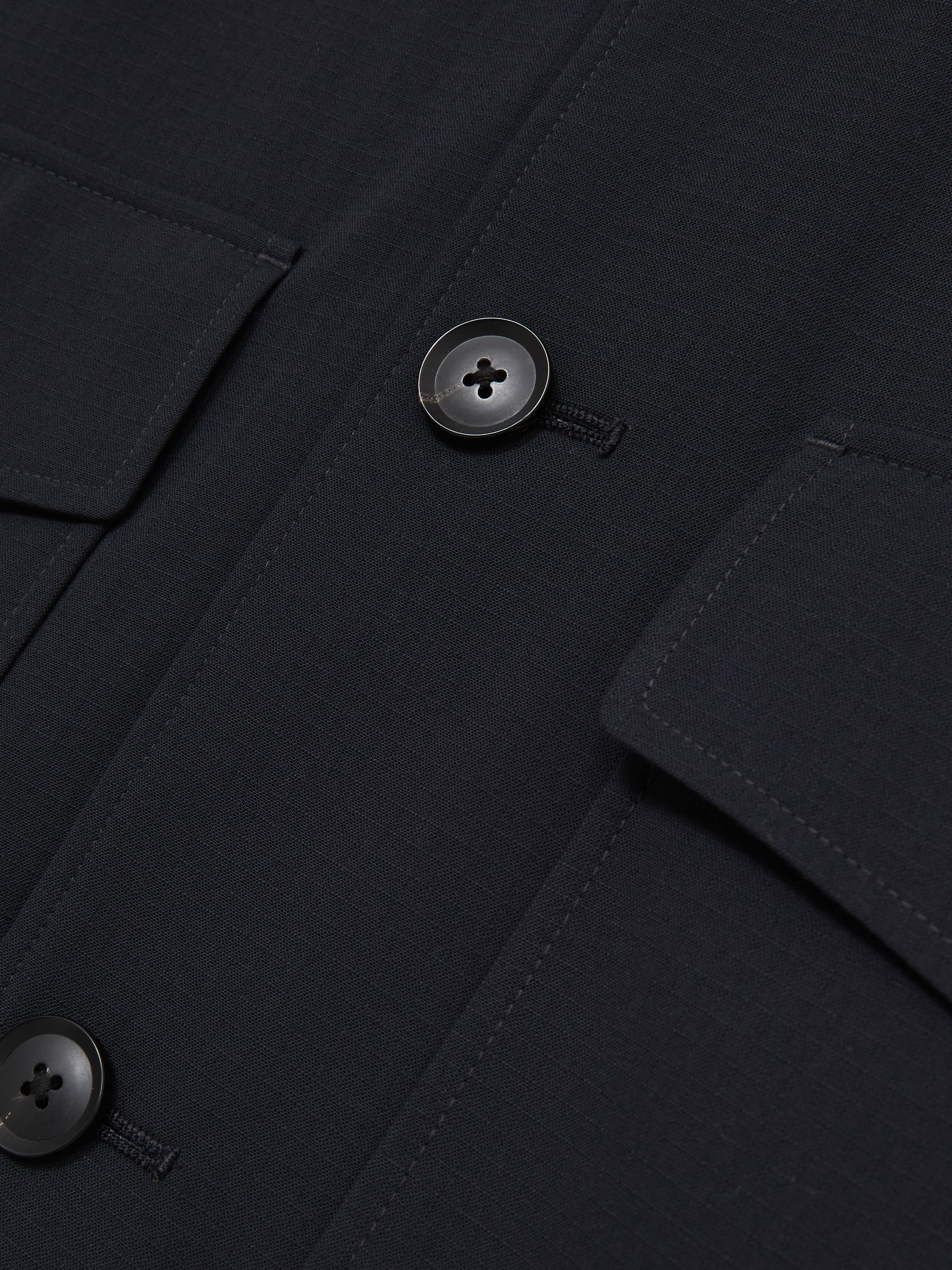 Textured Blouson Jacket in Navy - Image 6 of 6