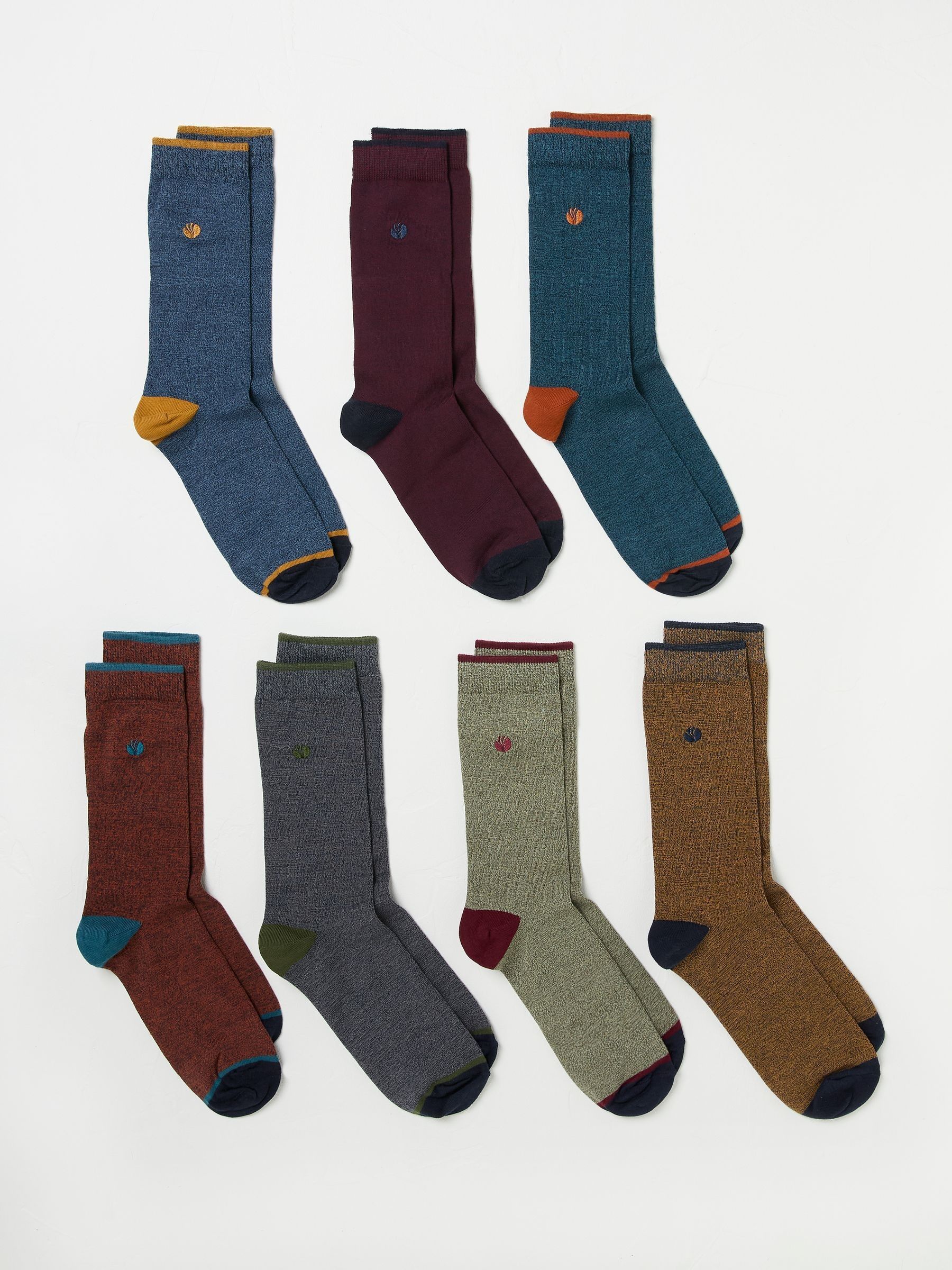 Multi 7 Pairs of Plain Socks - Image 2 of 2