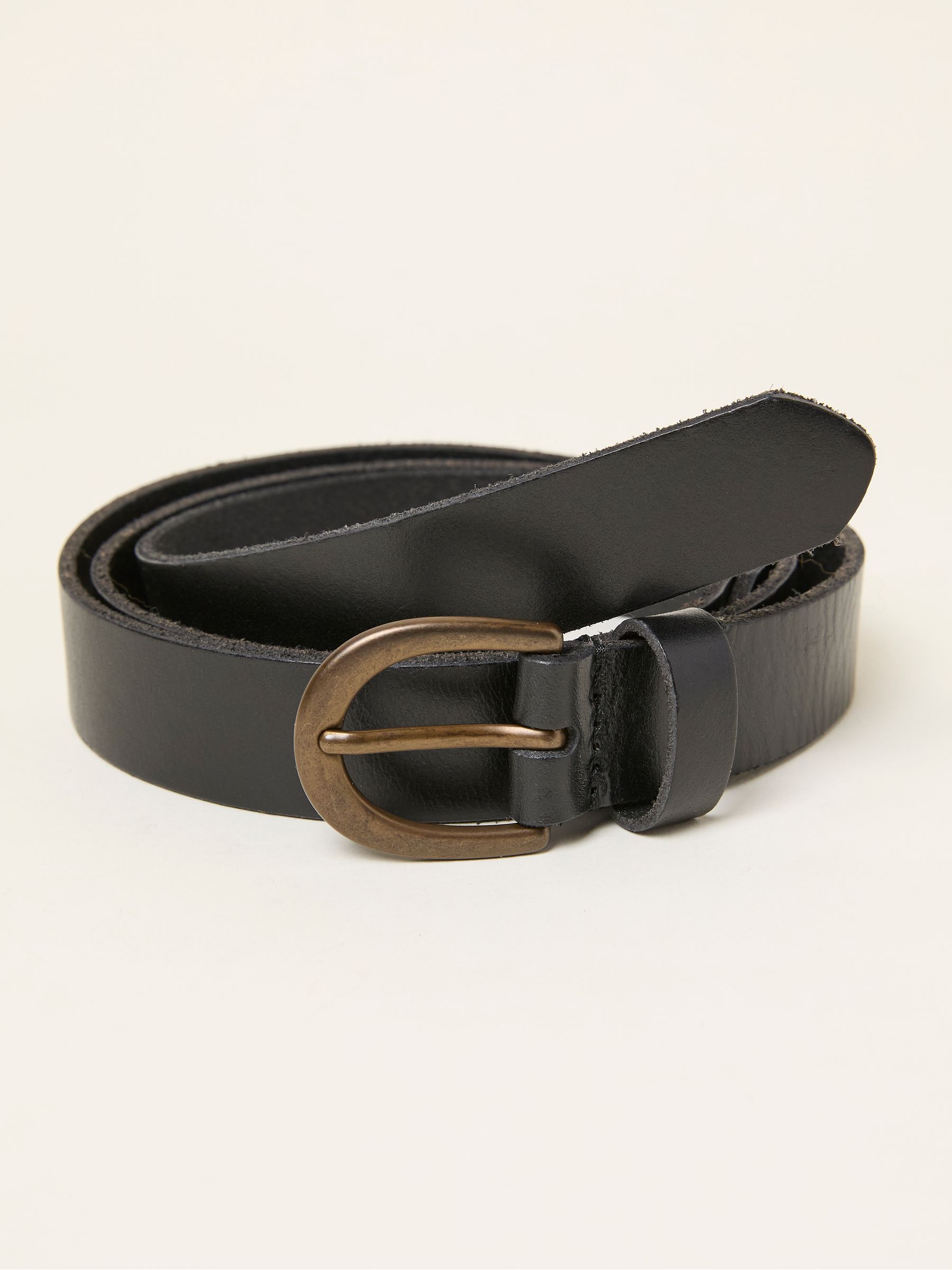 Black Heart Stud Detail Leather Belt - Image 1 of 2